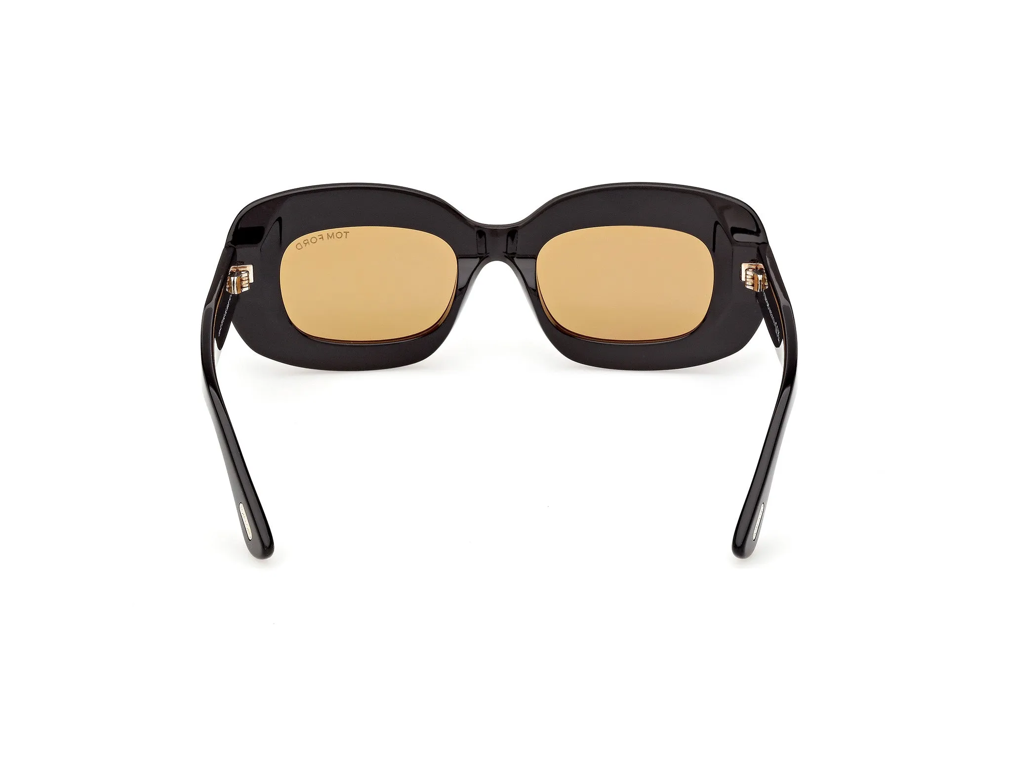 TOM FORD FT1345 ISLAY-02 01E Occhiali da sole Acetato Nero Giallo Squadrata Normale - immagine 4