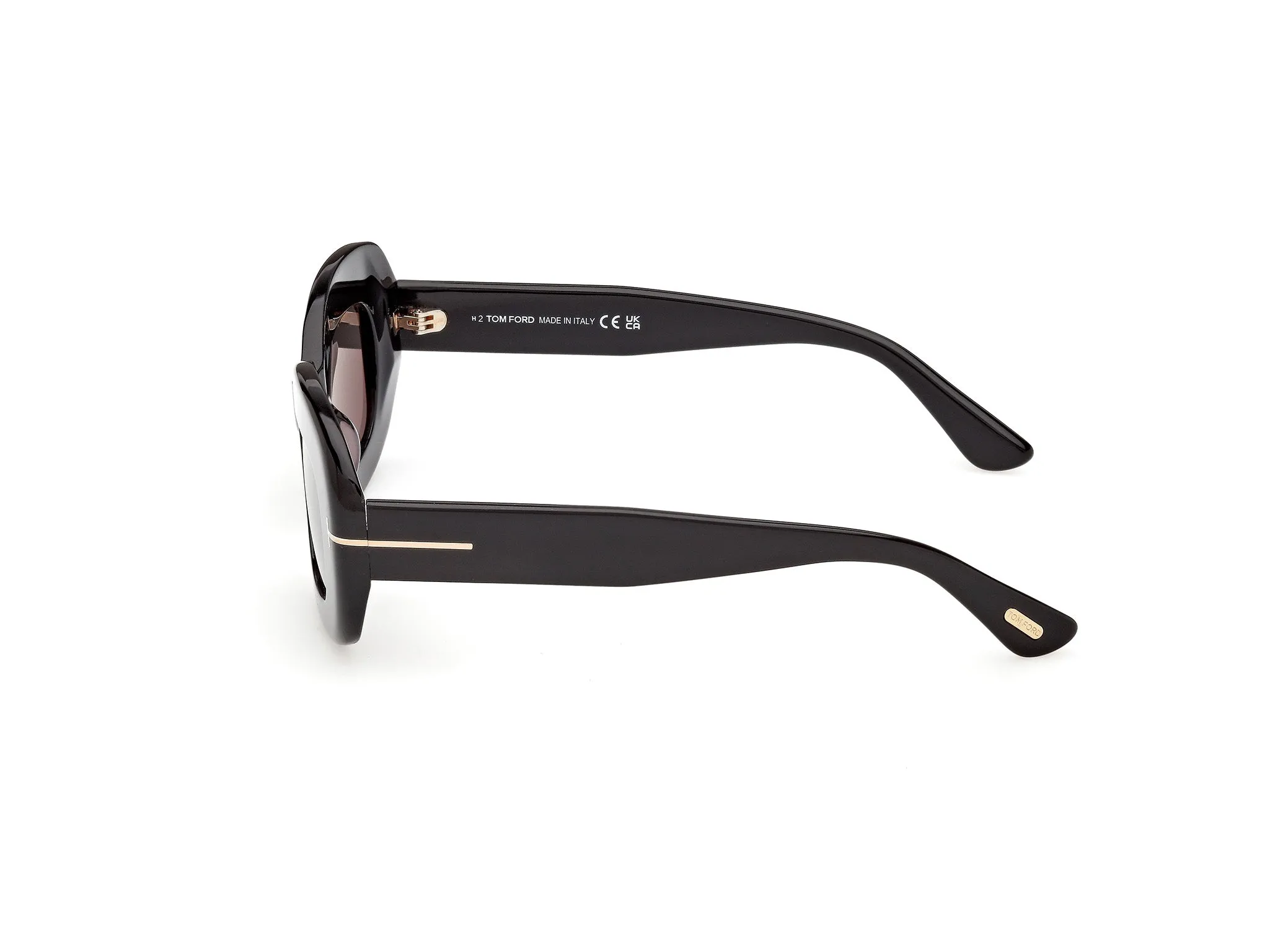 TOM FORD FT1345 ISLAY-02 01A Occhiali da sole Acetato Nero Fumo Squadrata Normale - immagine 3