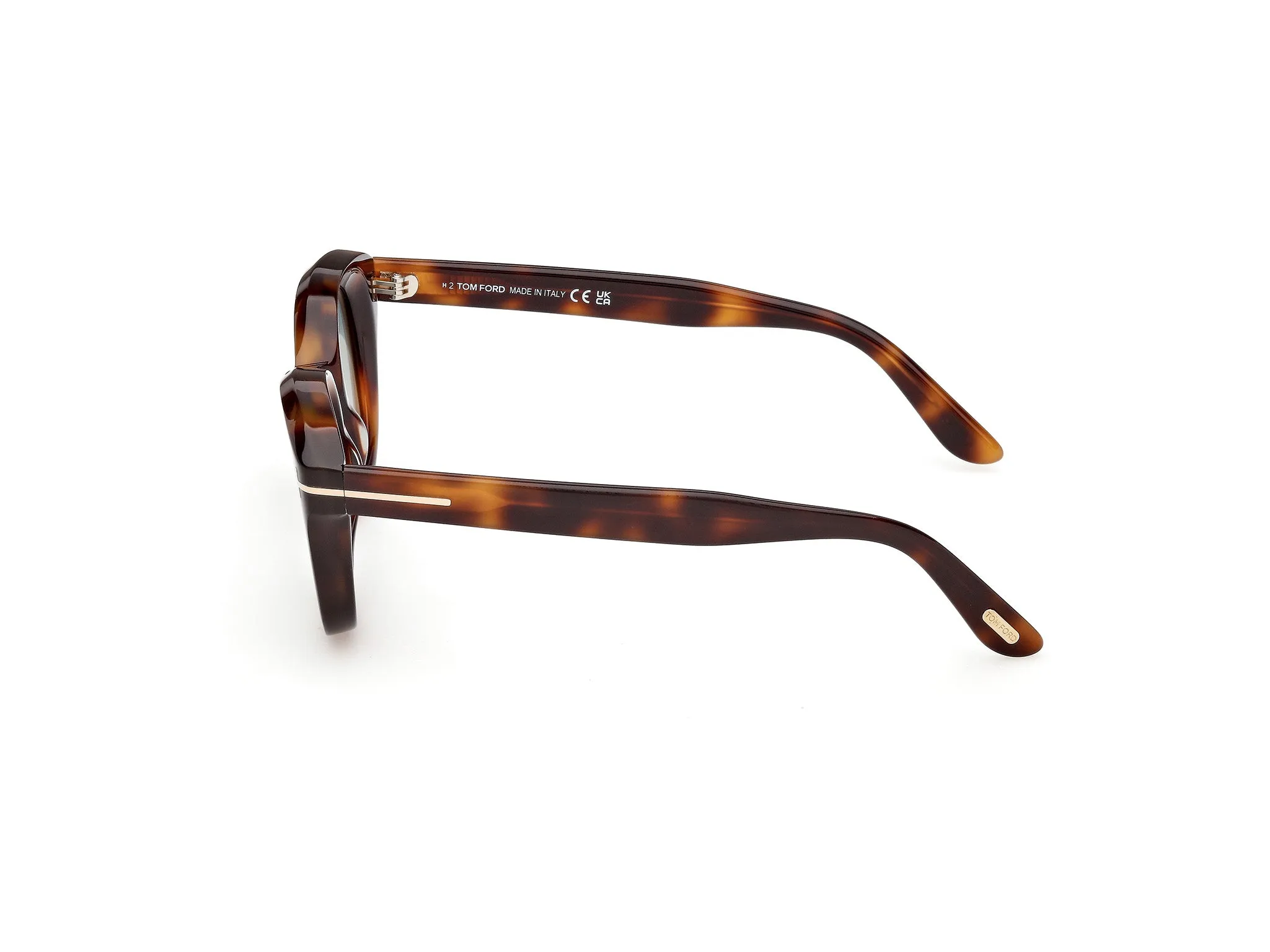 TOM FORD FT1344 NIKA-02 53P Occhiali da sole Acetato Havana Verde Rotonda Normale - immagine 3