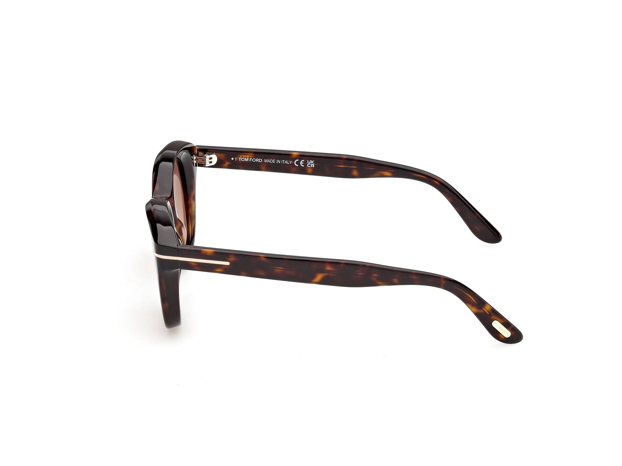 TOM FORD FT1344 NIKA-02 52T Occhiali da sole Acetato Havana Bordeaux Rotonda Normale - immagine 3