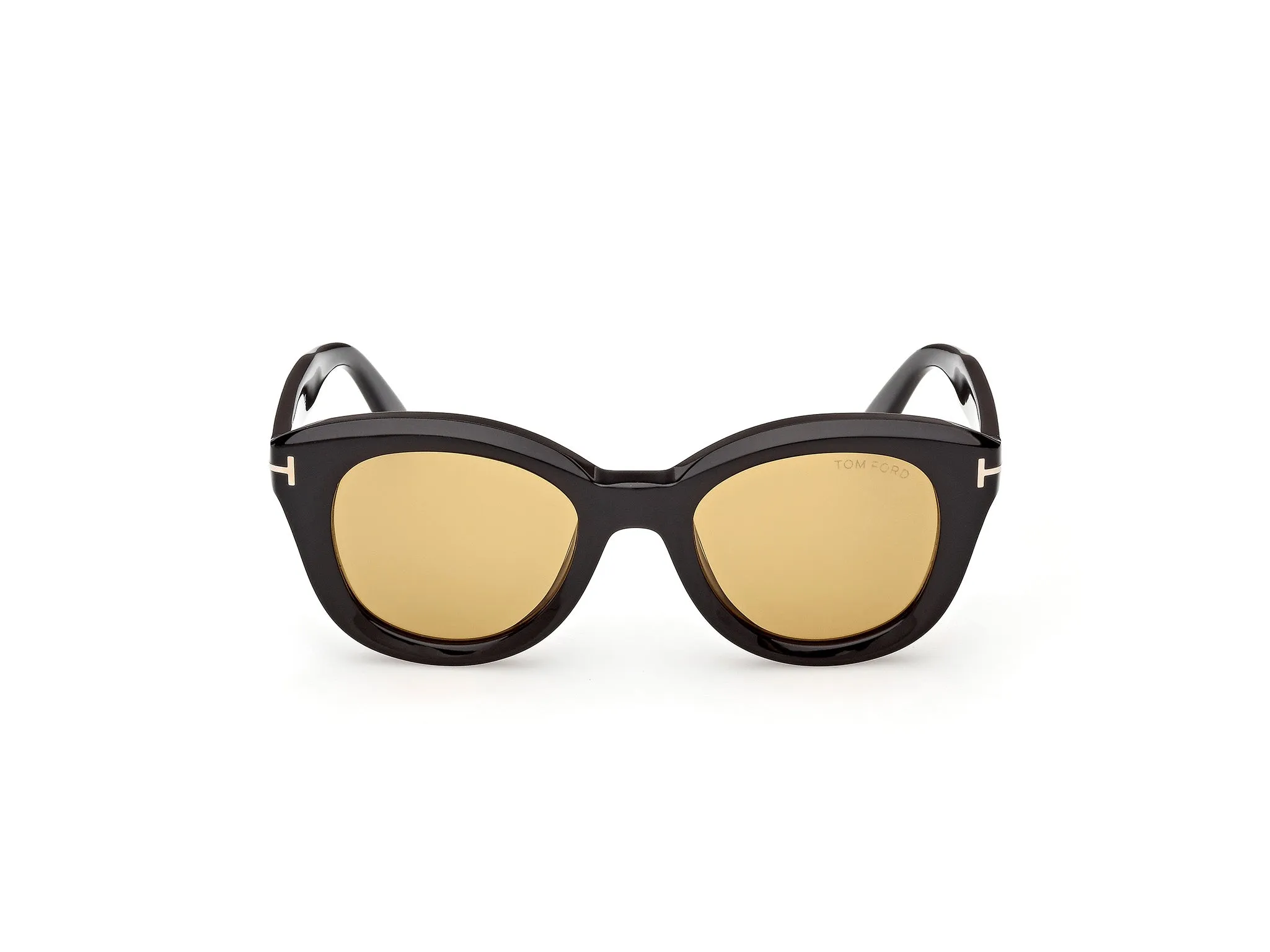 TOM FORD FT1344 NIKA-02 01E Occhiali da sole Acetato Nero Marrone Rotonda Normale - immagine 2