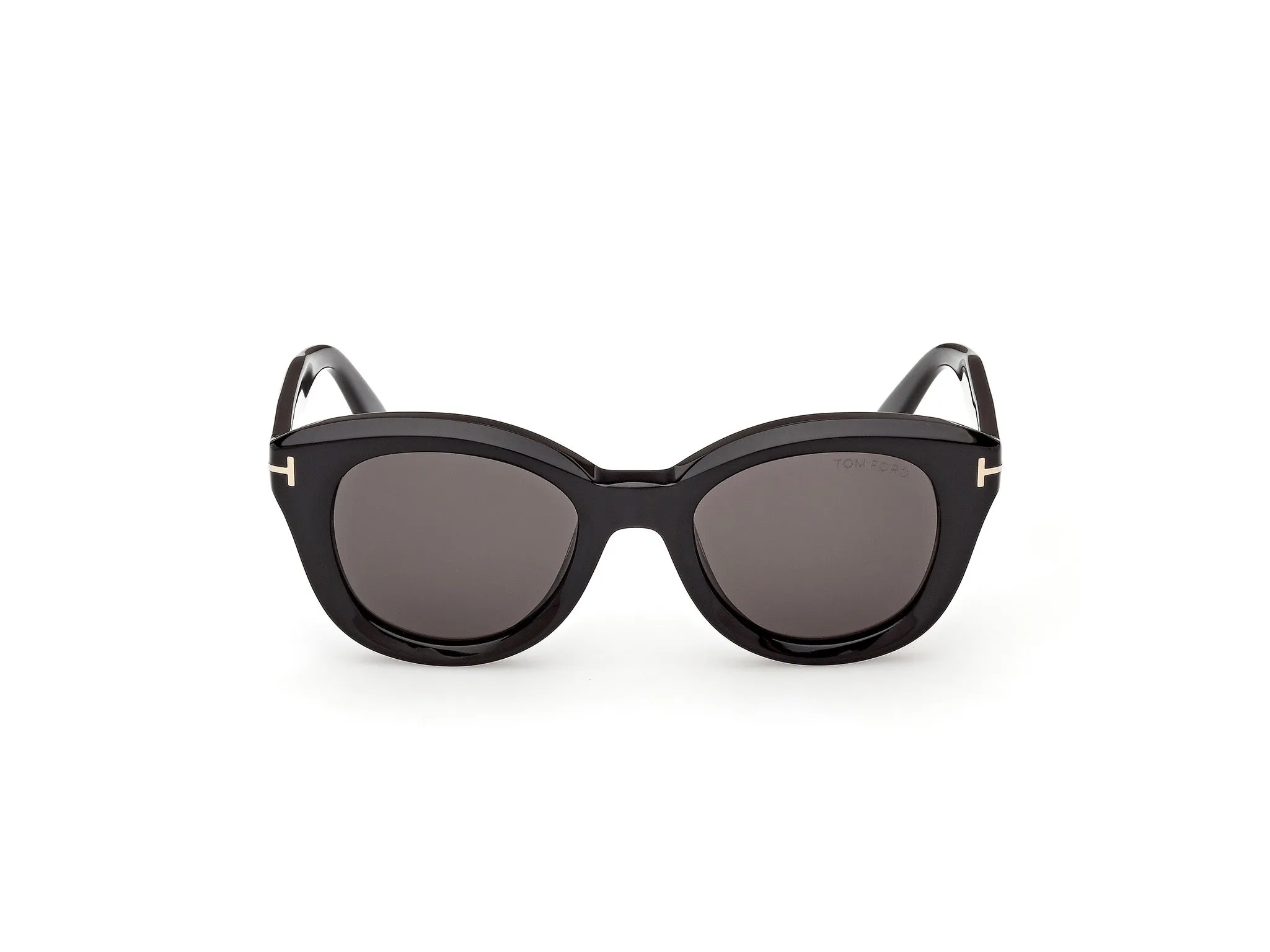 TOM FORD FT1344 NIKA-02 01A Occhiali da sole Acetato Nero Fumo Rotonda Normale - immagine 2