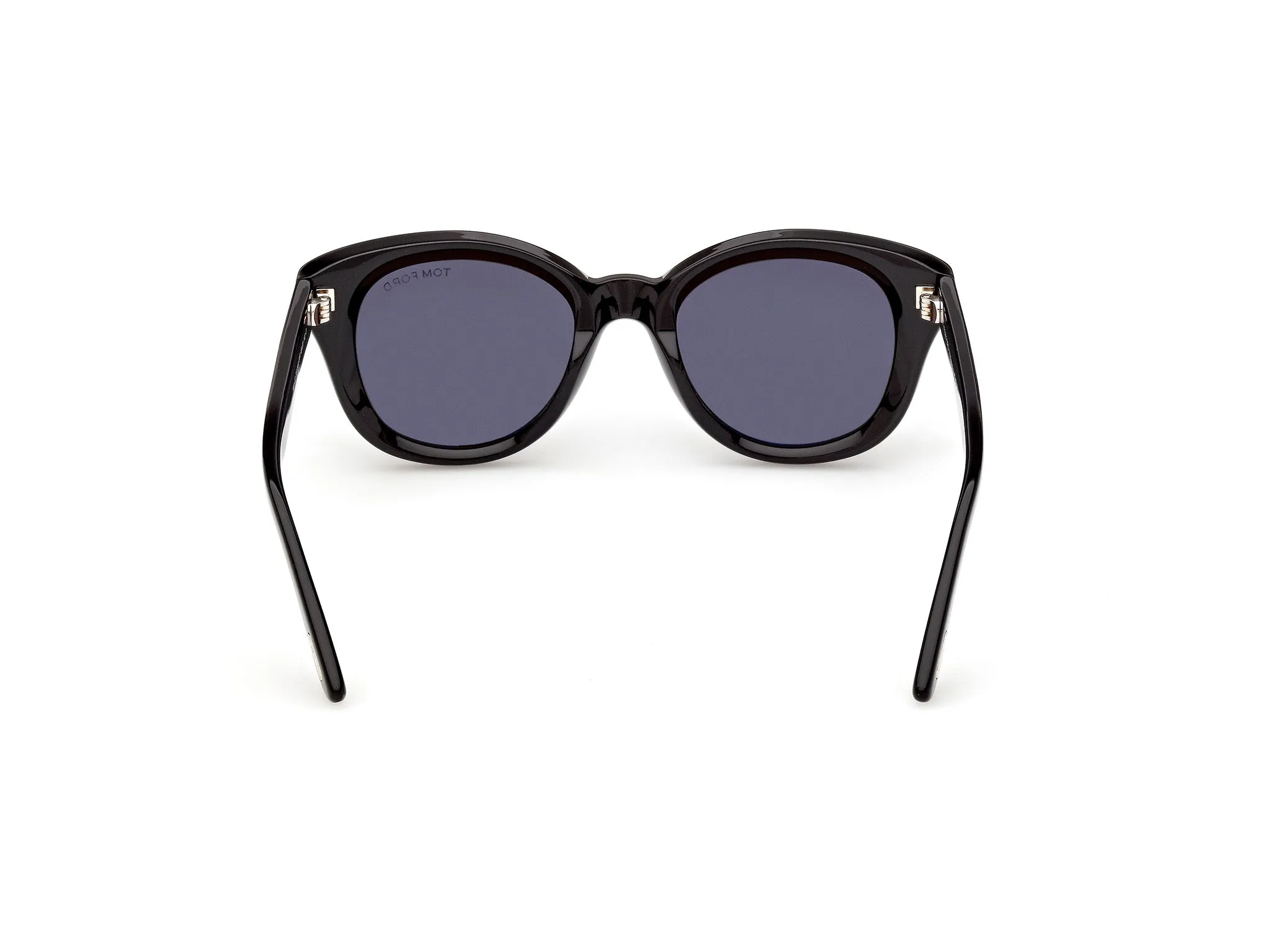 TOM FORD FT1344 NIKA-02 01A Occhiali da sole Acetato Nero Fumo Rotonda Normale - immagine 4
