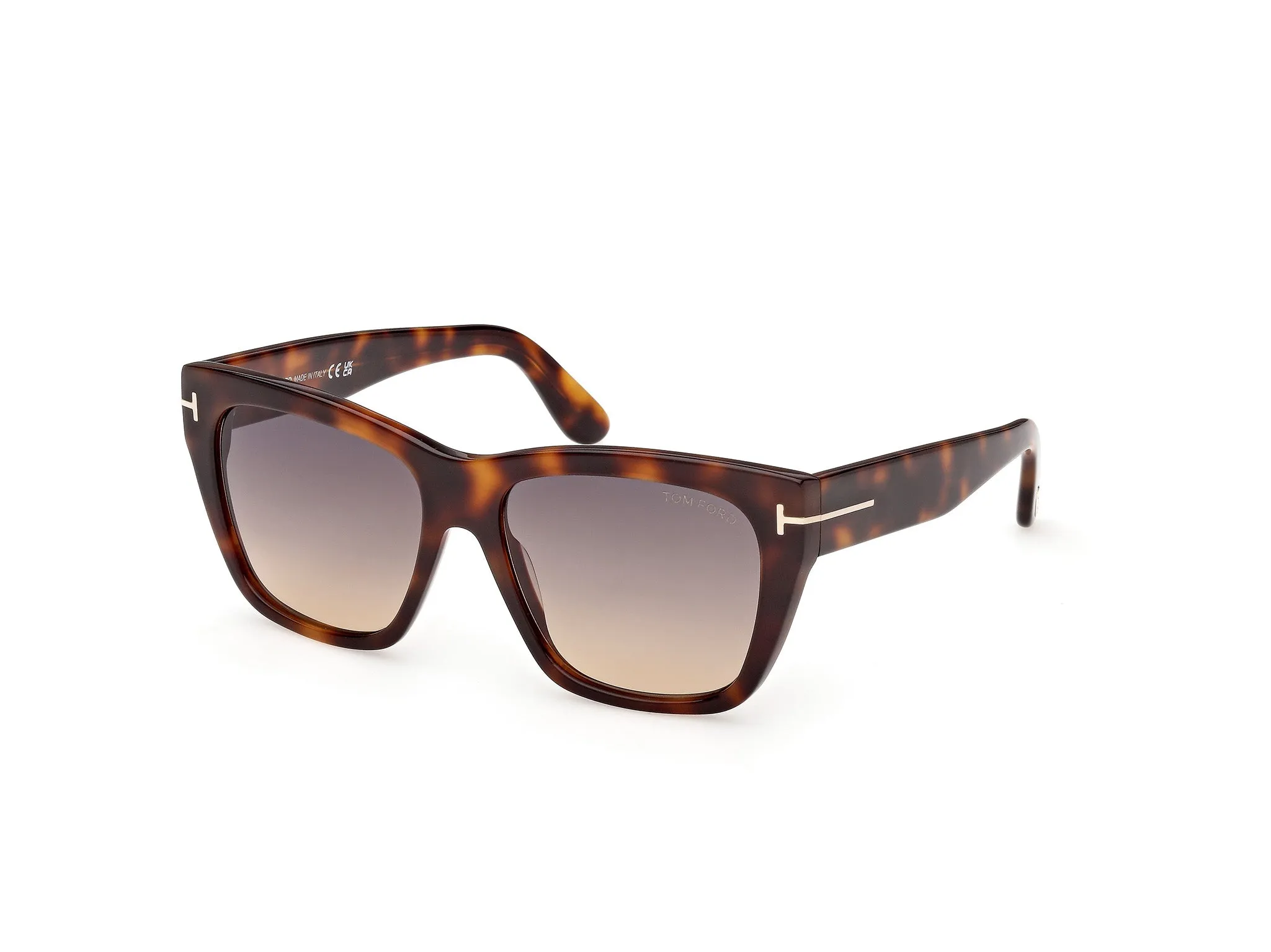 TOM FORD FT1343 FLYNN-02 53B Occhiali da sole Acetato Havana Fumo Farfalla Normale - immagine 1
