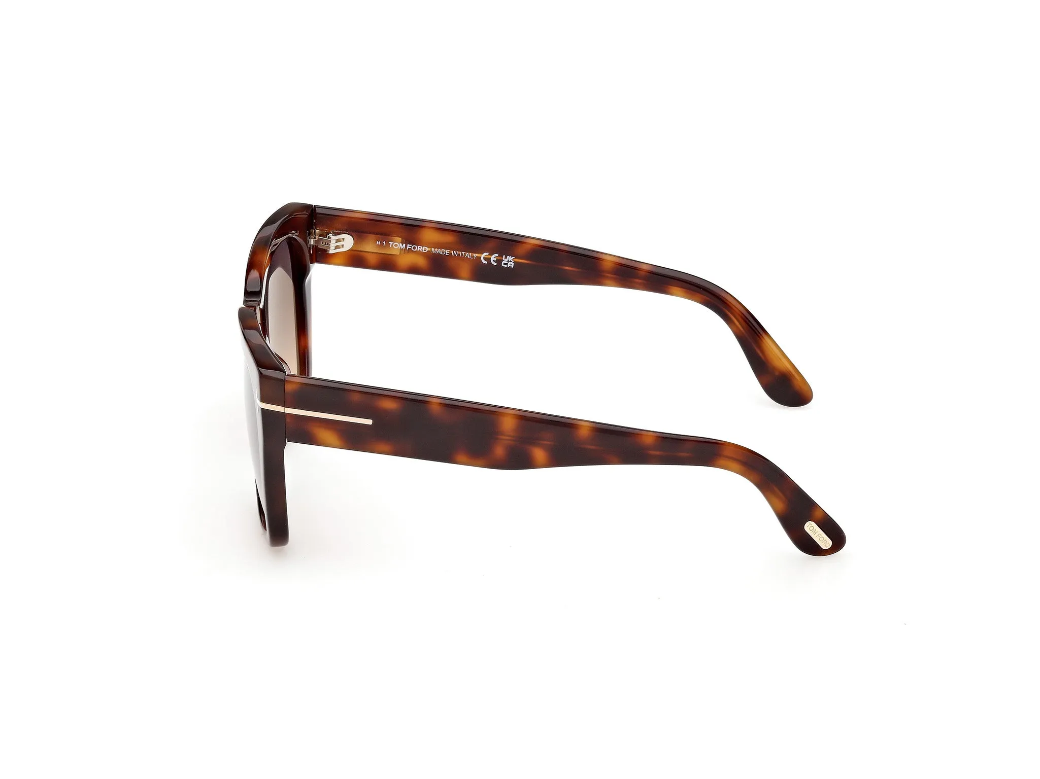 TOM FORD FT1343 FLYNN-02 53B Occhiali da sole Acetato Havana Fumo Farfalla Normale - immagine 3