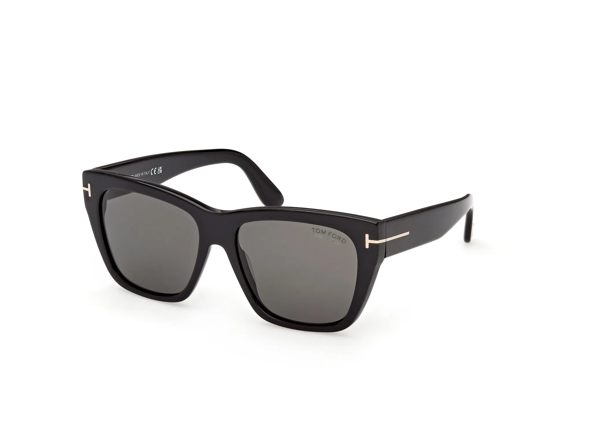 TOM FORD FT1343 FLYNN-02 01D Occhiali da sole Acetato Nero Fumo Farfalla Polarizzata - immagine 1