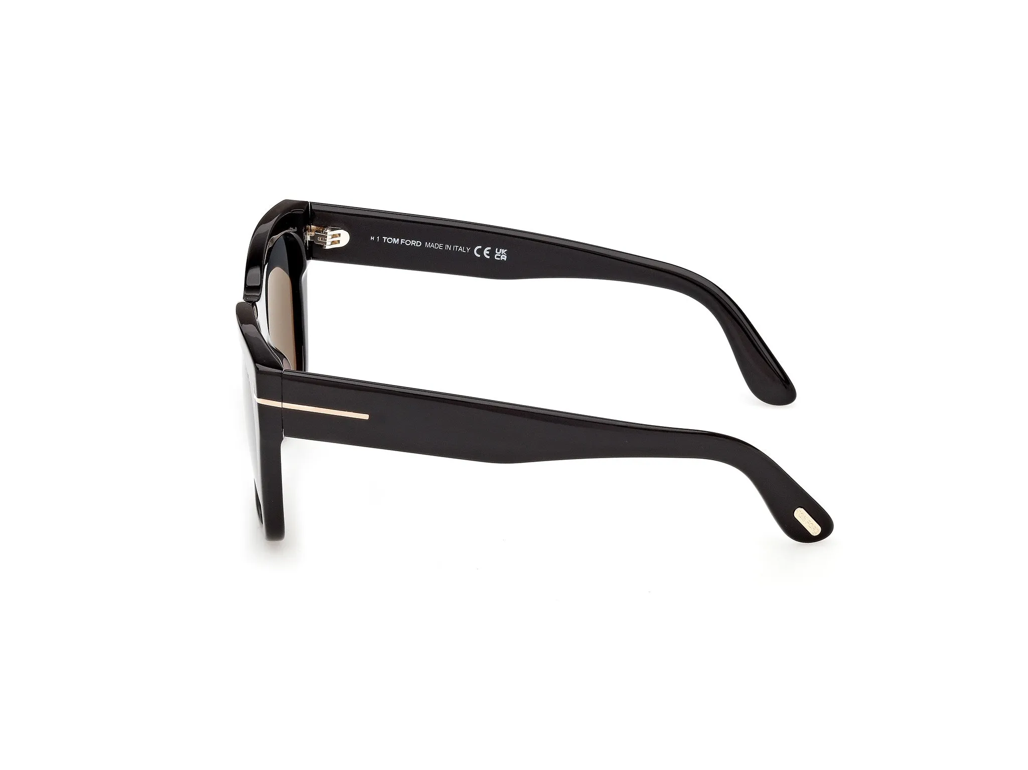 TOM FORD FT1343 FLYNN-02 01D Occhiali da sole Acetato Nero Fumo Farfalla Polarizzata - immagine 3