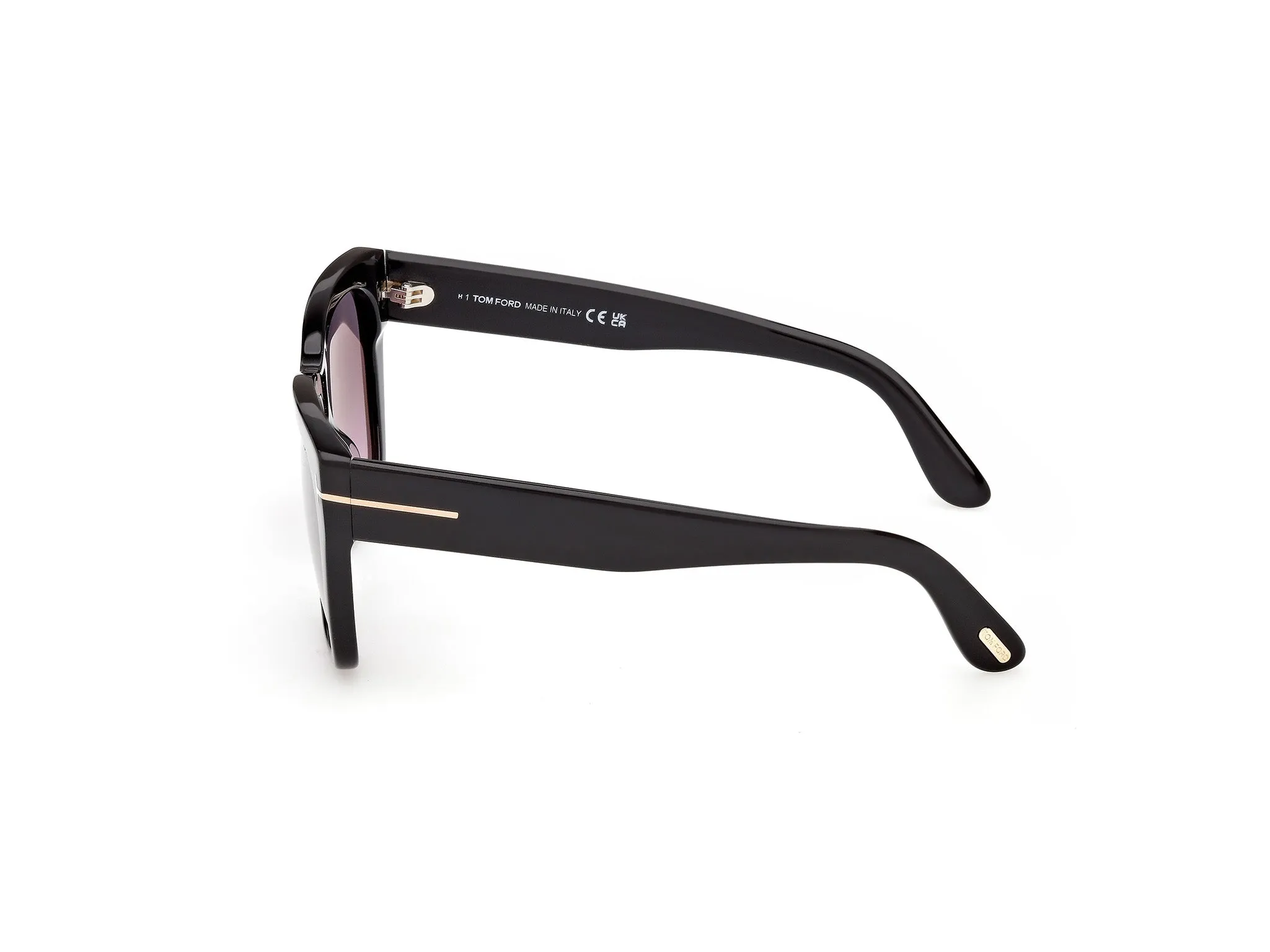 TOM FORD FT1343 FLYNN-02 01B Occhiali da sole Acetato Nero Fumo Farfalla Normale - immagine 3