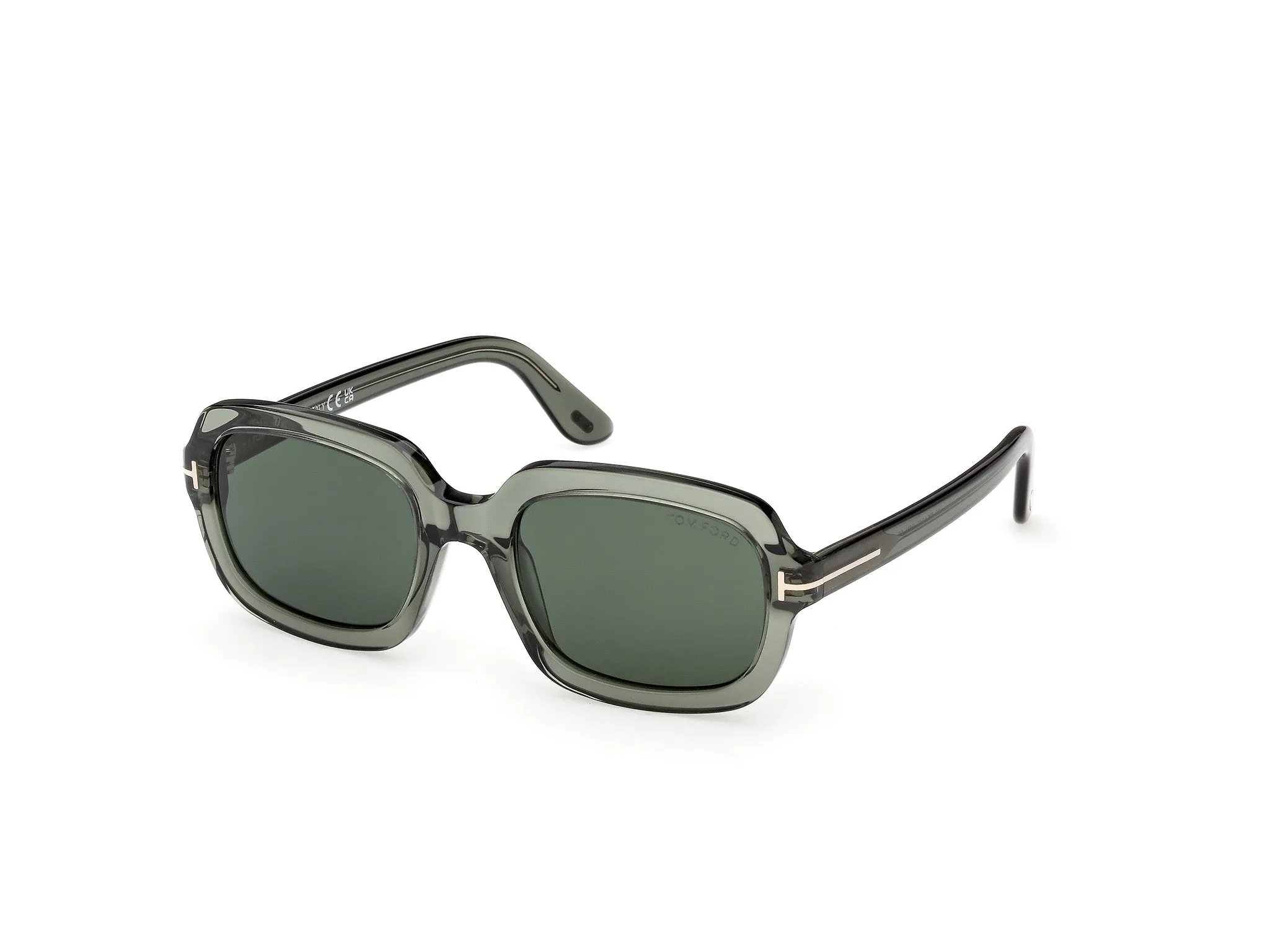 TOM FORD FT1342 LANA-02 96N Occhiali da sole Acetato Verde Verde Squadrata Normale - immagine 1