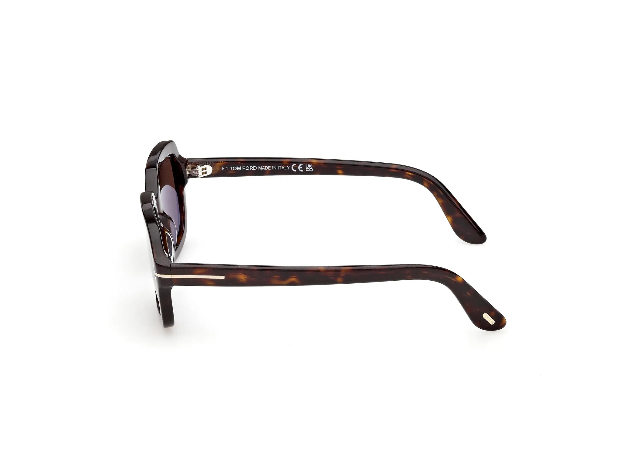 TOM FORD FT1342 LANA-02 52E Occhiali da sole Acetato Havana Marrone Squadrata Normale - immagine 3