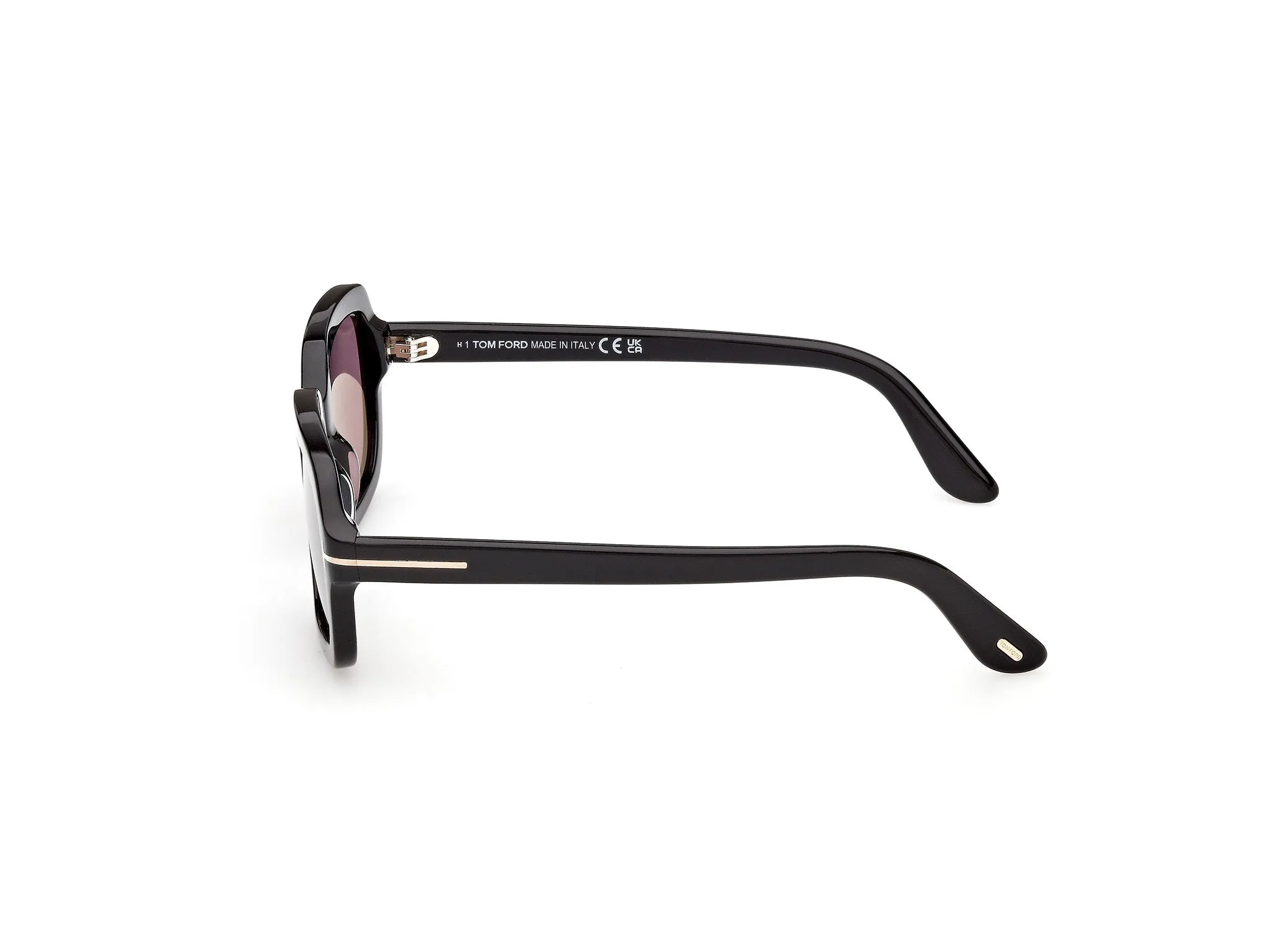 TOM FORD FT1342 LANA-02 01Y Occhiali da sole Acetato Nero Viola Squadrata Normale - immagine 3