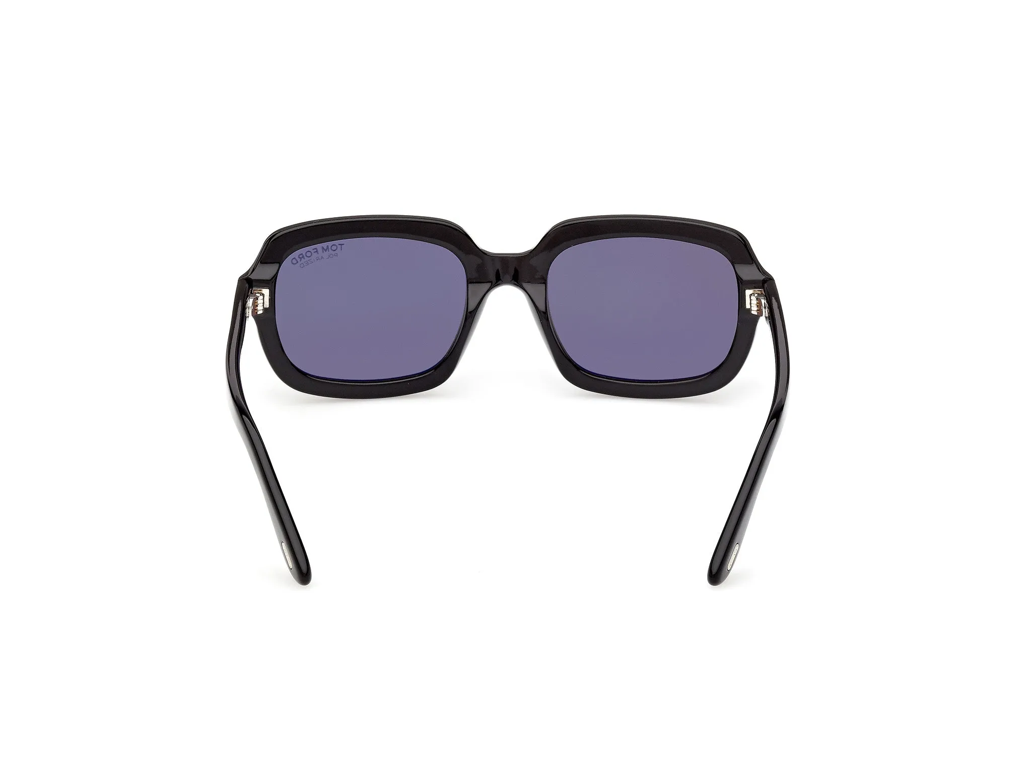 TOM FORD FT1342 LANA-02 01D Occhiali da sole Acetato Nero Fumo Squadrata Polarizzata - immagine 4