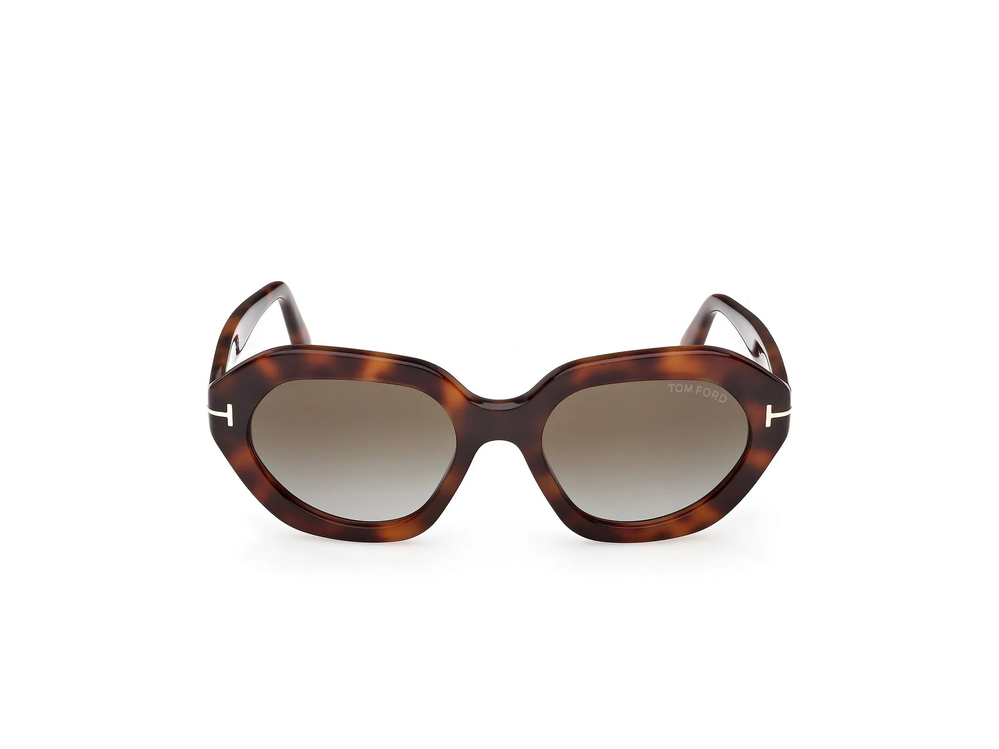 TOM FORD FT1341 MERYL-02 53P Occhiali da sole Acetato Havana Verde Geometrica Normale - immagine 2
