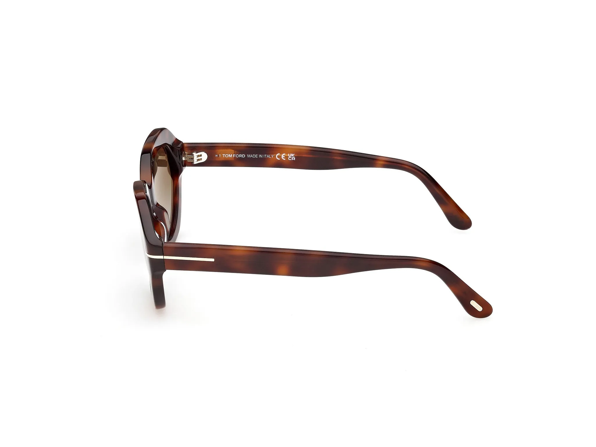 TOM FORD FT1341 MERYL-02 53P Occhiali da sole Acetato Havana Verde Geometrica Normale - immagine 3