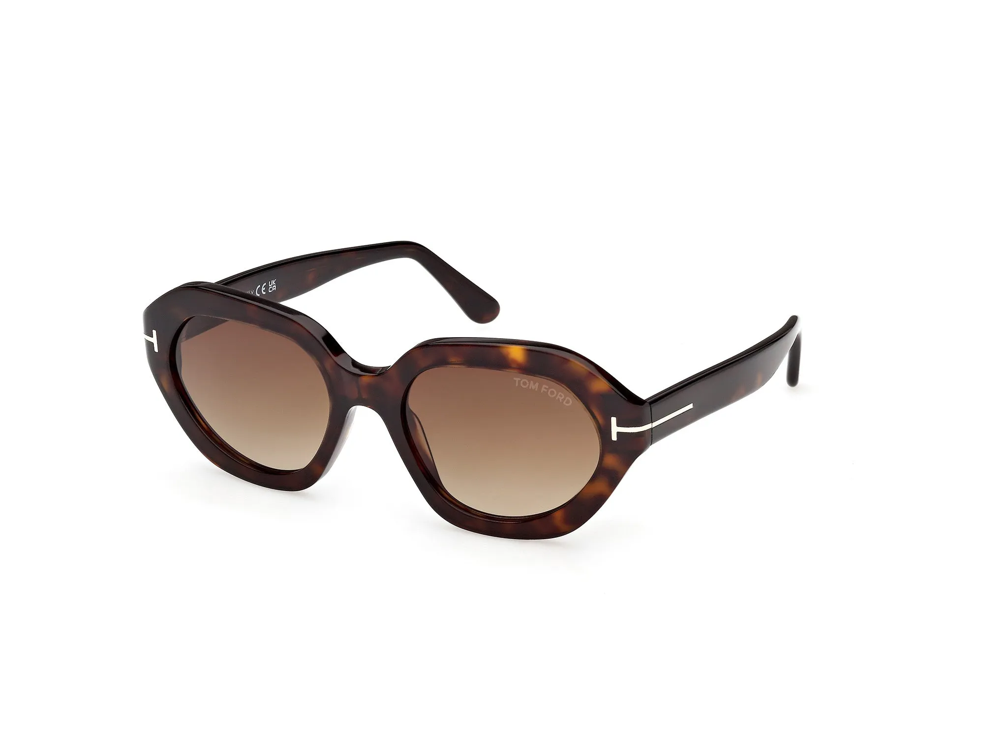 TOM FORD FT1341 MERYL-02 52F Occhiali da sole Acetato Havana Marrone Geometrica Normale - immagine 1