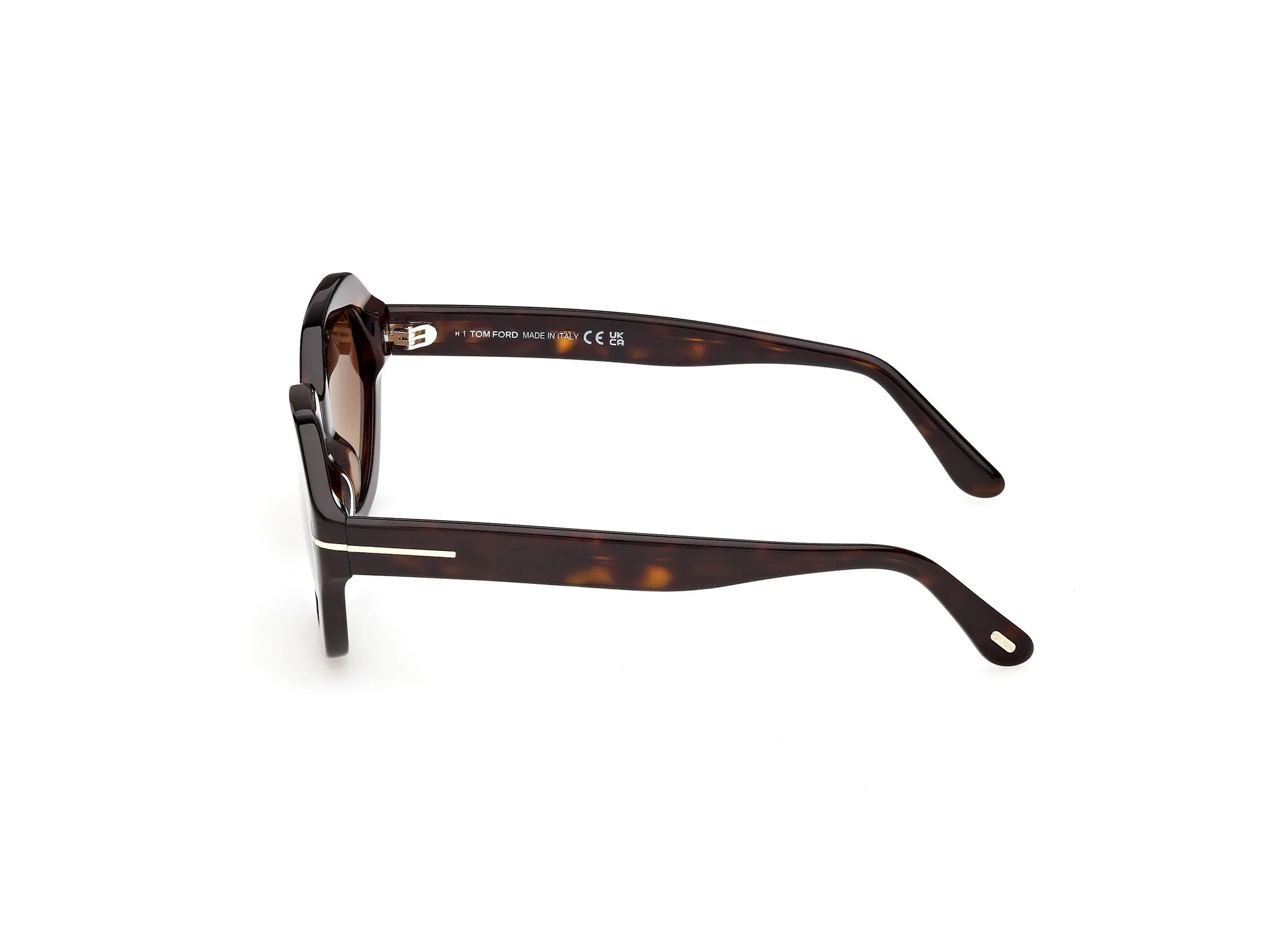 TOM FORD FT1341 MERYL-02 52F Occhiali da sole Acetato Havana Marrone Geometrica Normale - immagine 3
