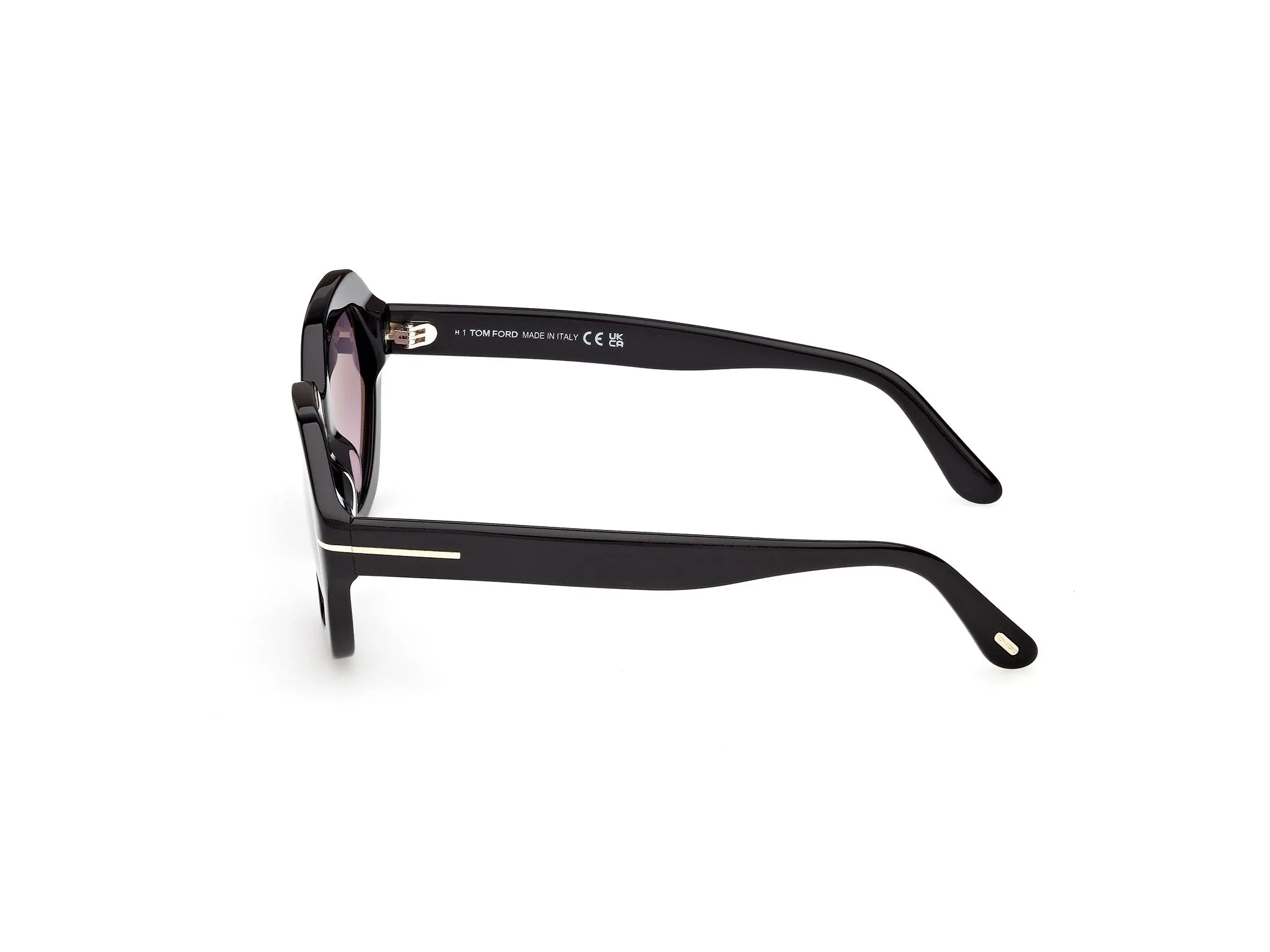 TOM FORD FT1341 MERYL-02 01B Occhiali da sole Acetato Nero Fumo Geometrica Normale - immagine 3