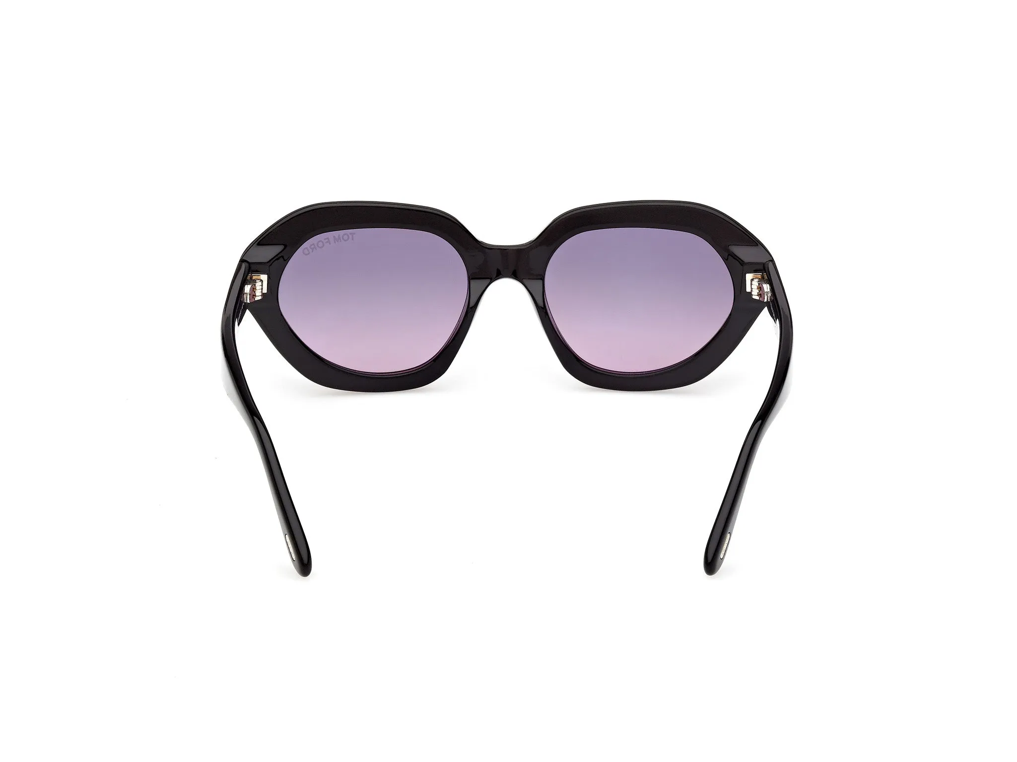 TOM FORD FT1341 MERYL-02 01B Occhiali da sole Acetato Nero Fumo Geometrica Normale - immagine 4
