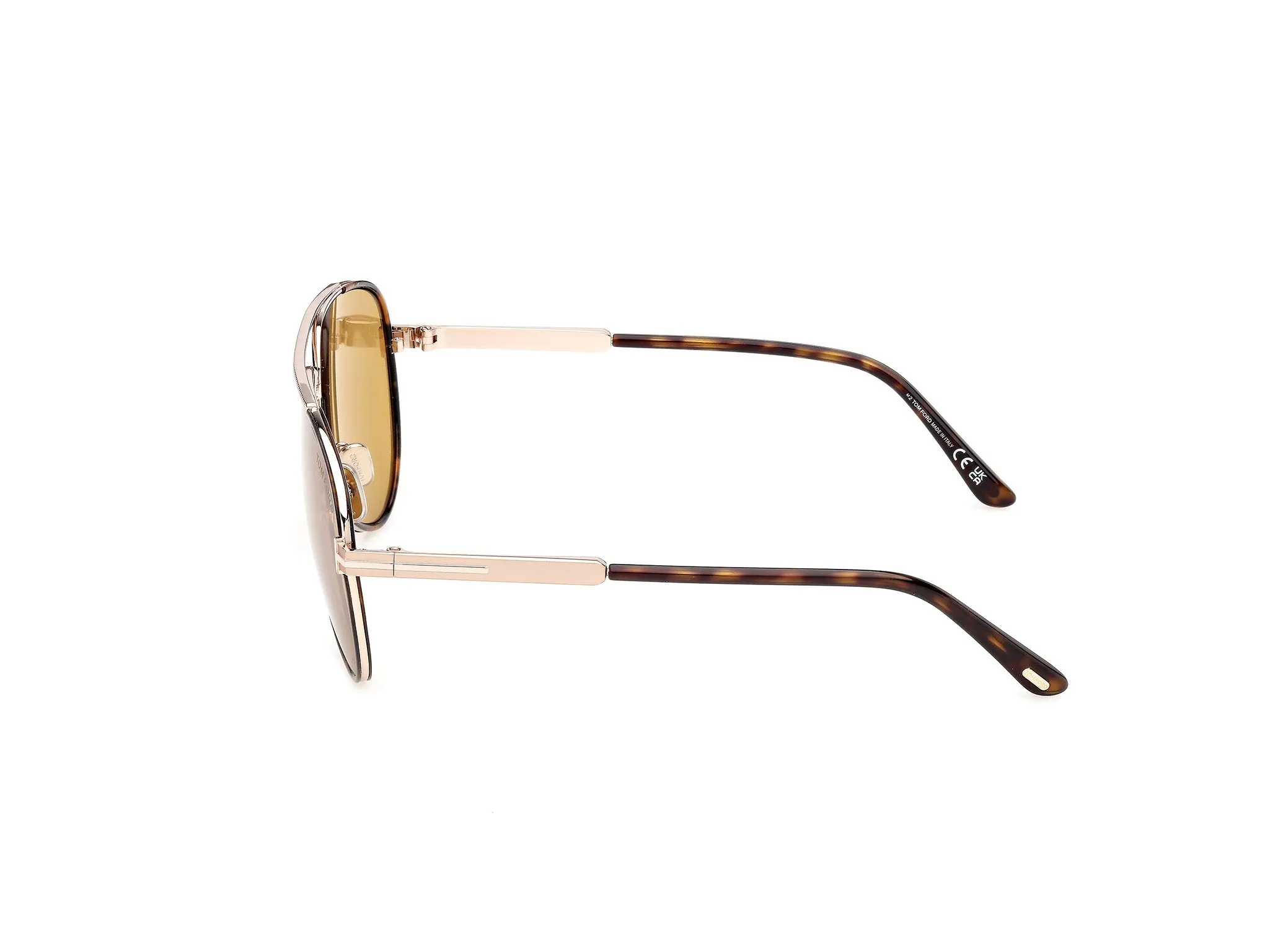 TOM FORD FT1340 RUPERT-02 52E Occhiali da sole Metallo Havana Marrone Pilot Normale - immagine 3
