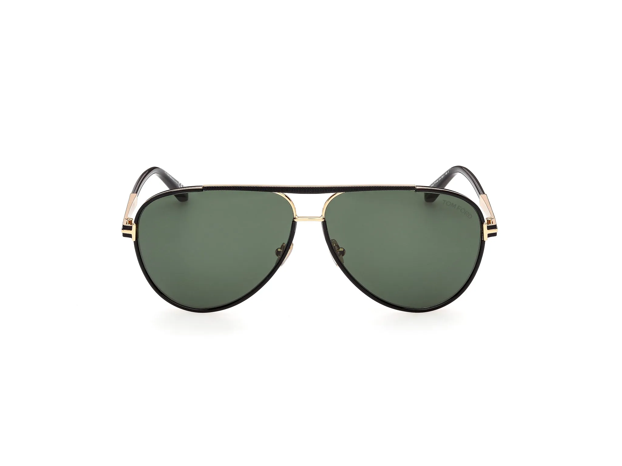 TOM FORD FT1340 RUPERT-02 01N Occhiali da sole Metallo Nero Verde Pilot Normale - immagine 2