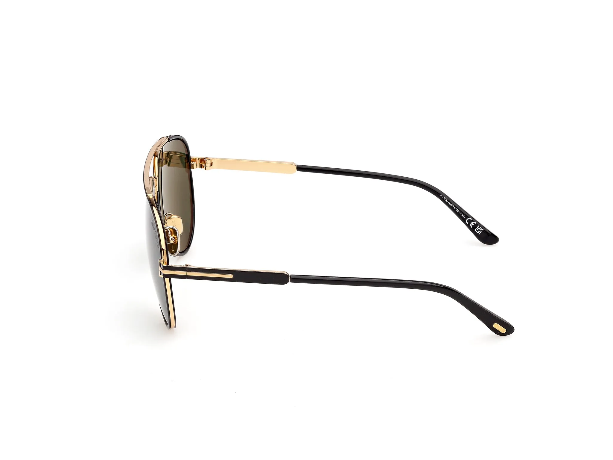 TOM FORD FT1340 RUPERT-02 01N Occhiali da sole Metallo Nero Verde Pilot Normale - immagine 3