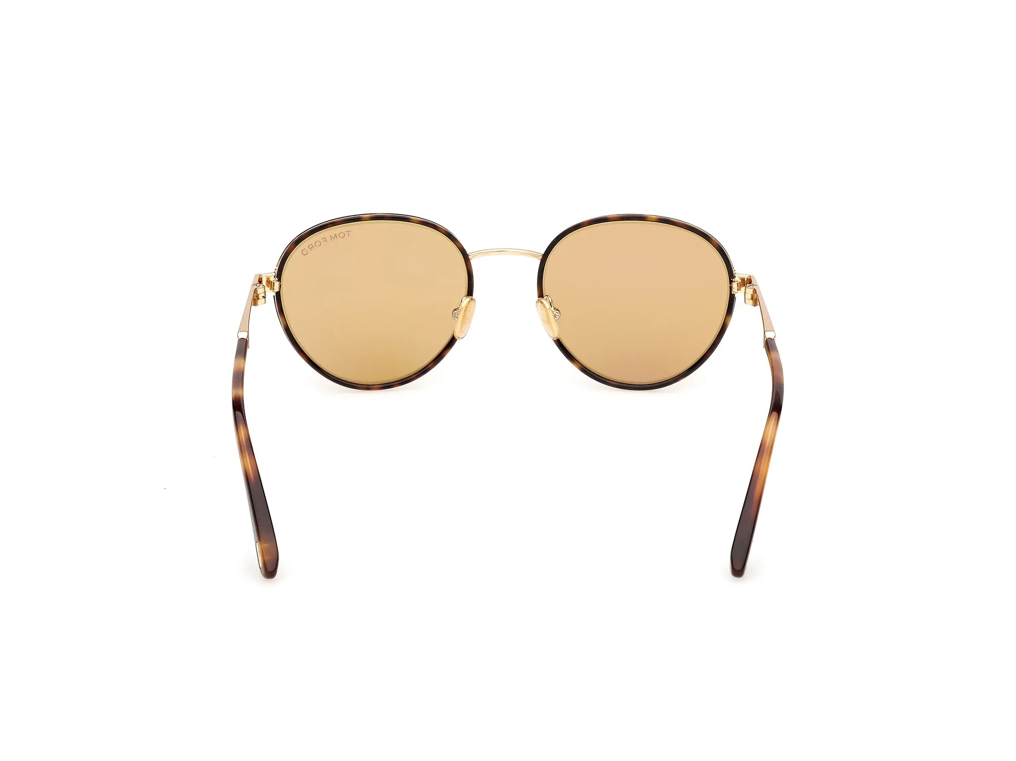 TOM FORD FT1339 JET-02 53E Occhiali da sole Metallo Havana Marrone Rotonda Normale - immagine 4