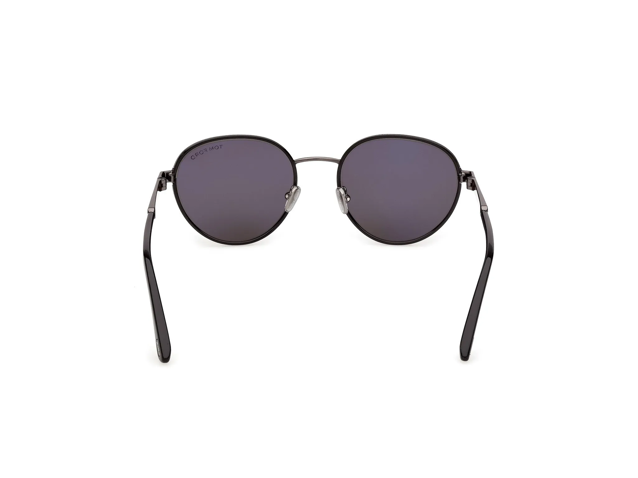 TOM FORD FT1339 JET-02 01A Occhiali da sole Metallo Nero Fumo Rotonda Normale - immagine 4
