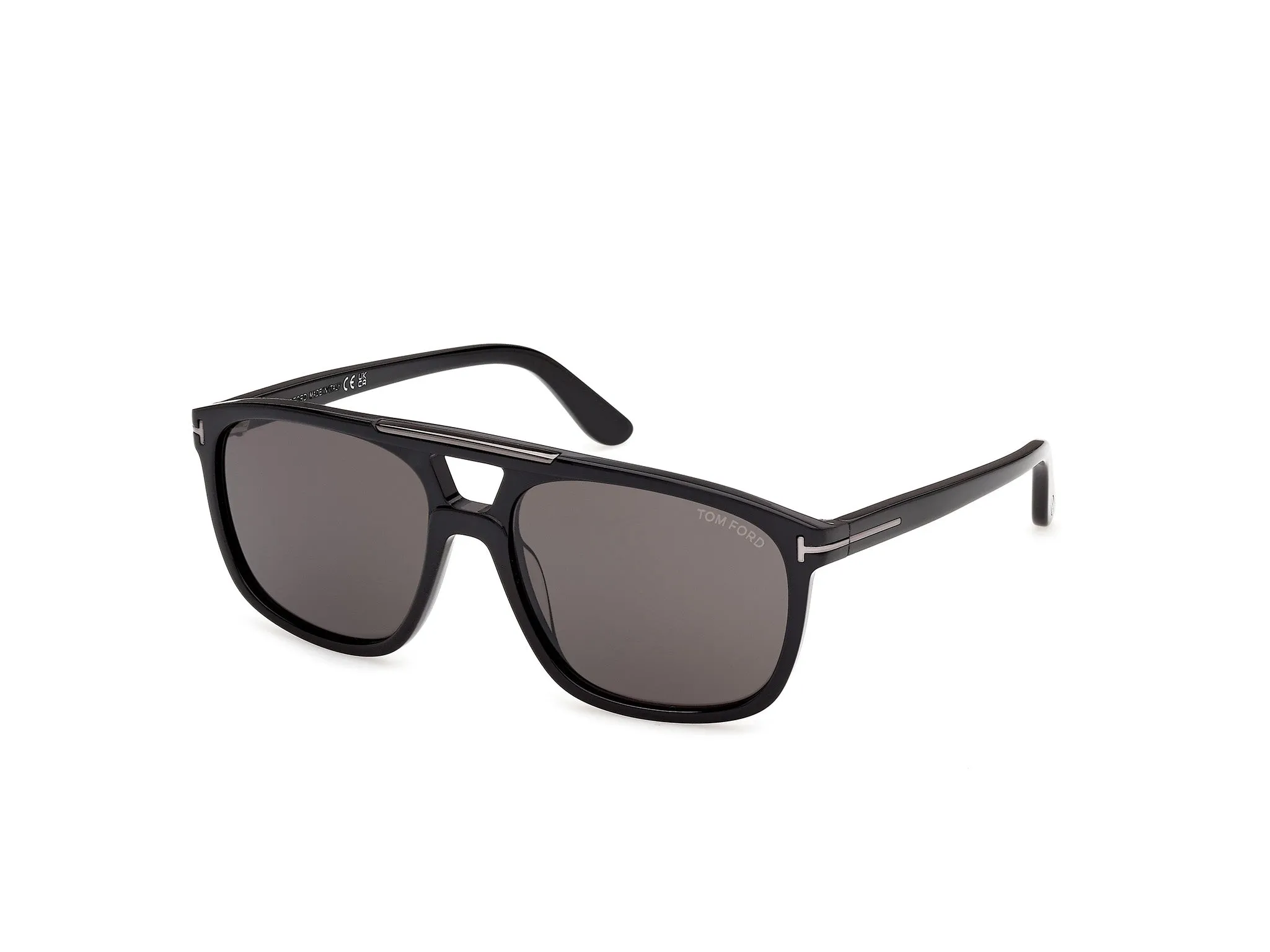 TOM FORD FT1338-N BRIANNA-02 01A Occhiali da sole Acetato Nero Fumo Squadrata Normale - immagine 1