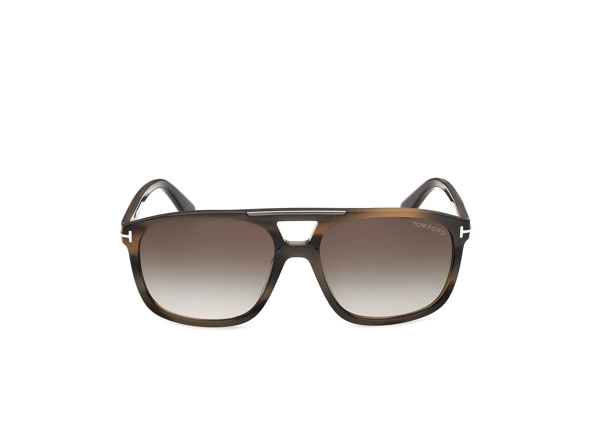 TOM FORD FT1338 BRIANNA-02 55B Occhiali da sole Acetato Havana Fumo Squadrata Normale - immagine 2