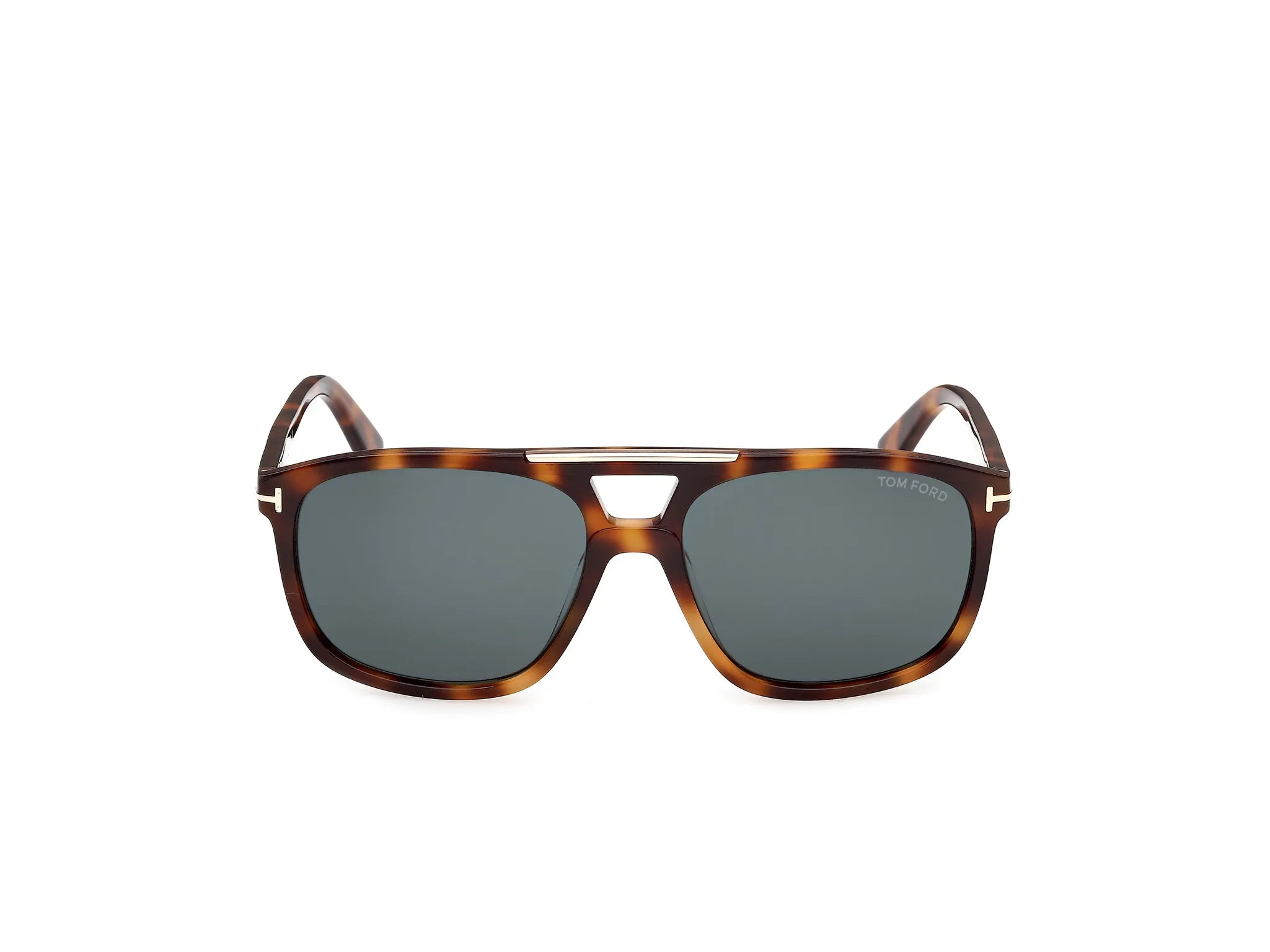 TOM FORD FT1338 BRIANNA-02 53V Occhiali da sole Acetato Havana Blu Squadrata Normale - immagine 2