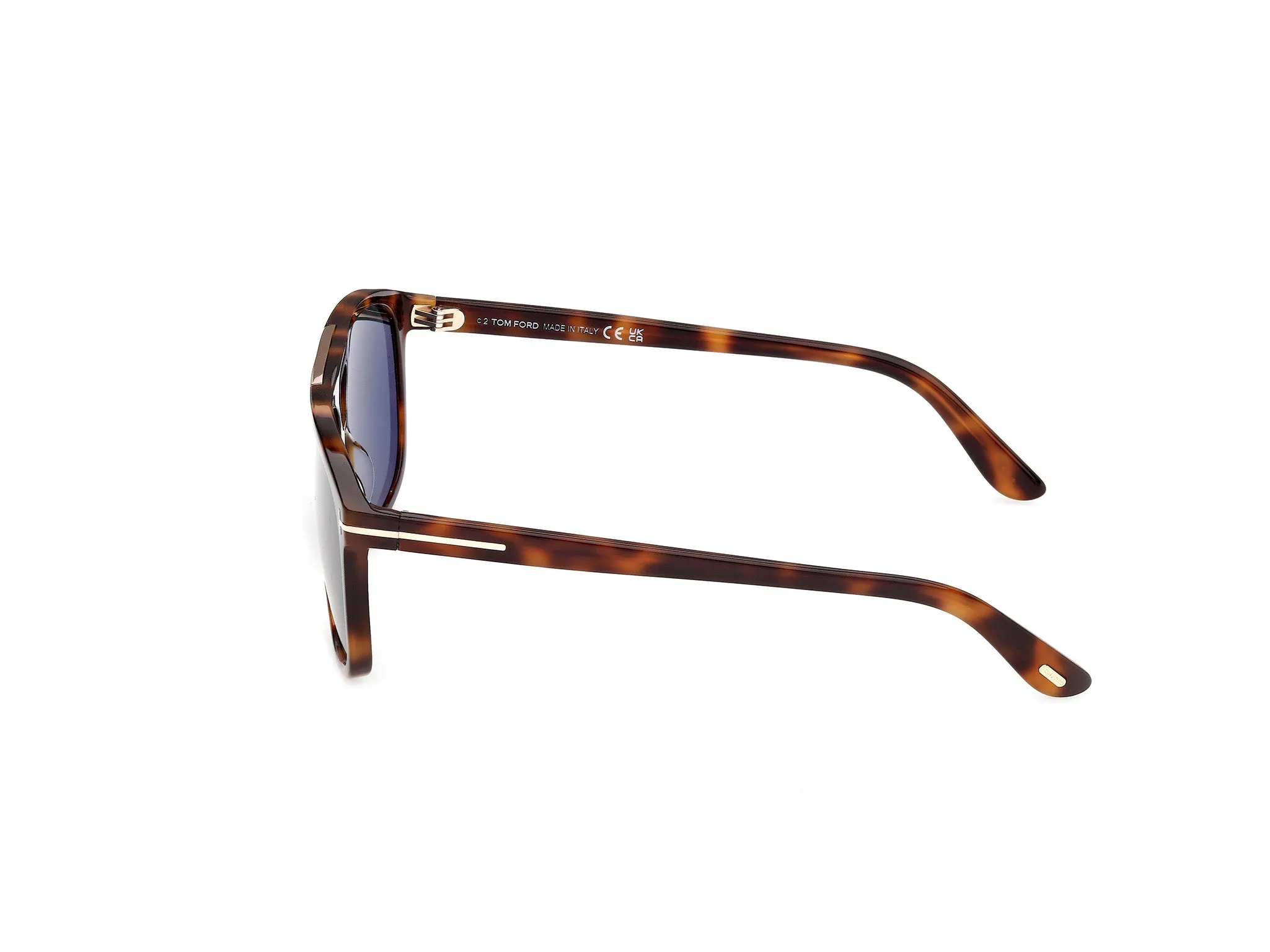 TOM FORD FT1338 BRIANNA-02 53V Occhiali da sole Acetato Havana Blu Squadrata Normale - immagine 3