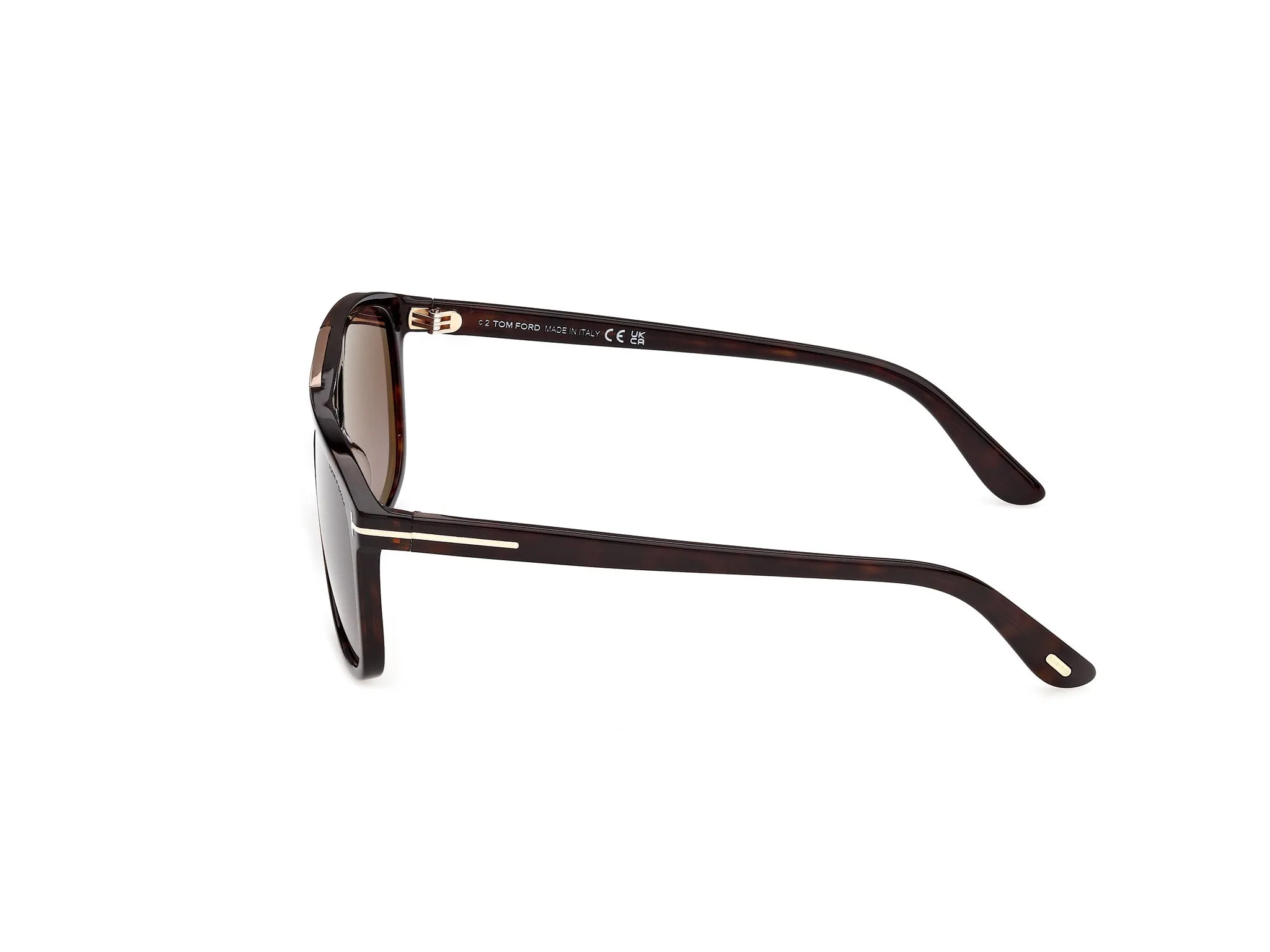 TOM FORD FT1338 BRIANNA-02 52K Occhiali da sole Acetato Havana Roviex Squadrata Normale - immagine 3