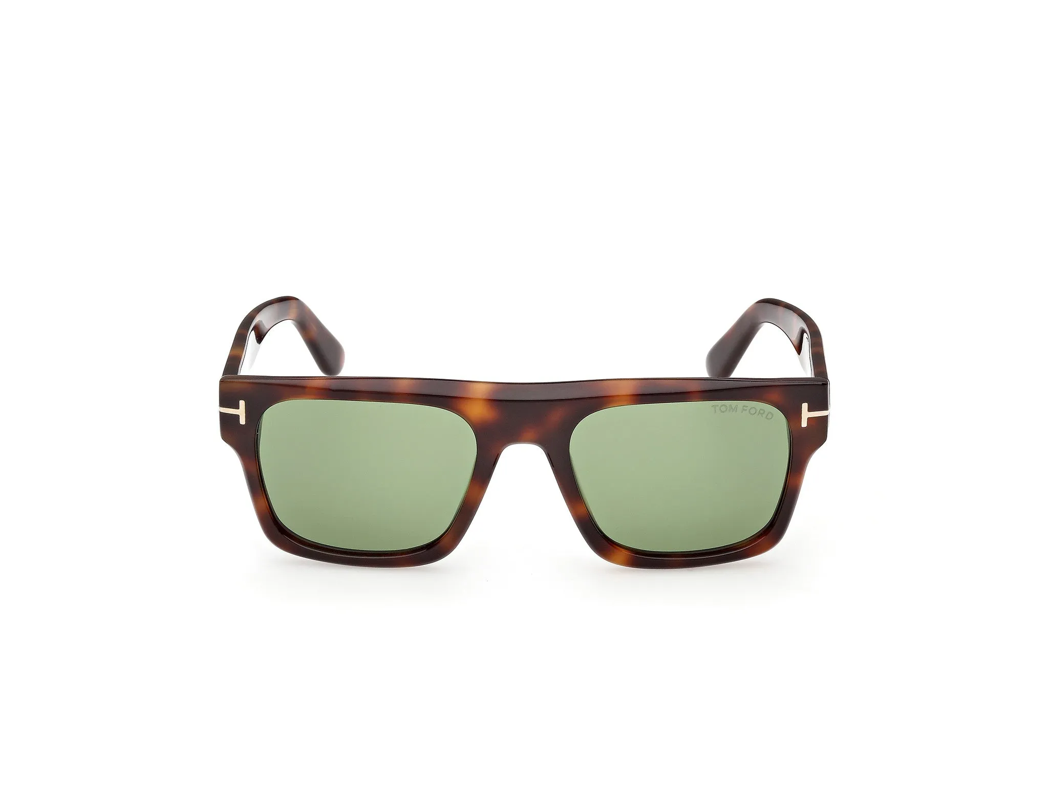 TOM FORD FT1337 CYRUS-02 53N Occhiali da sole Acetato Havana Verde Squadrata Normale - immagine 2