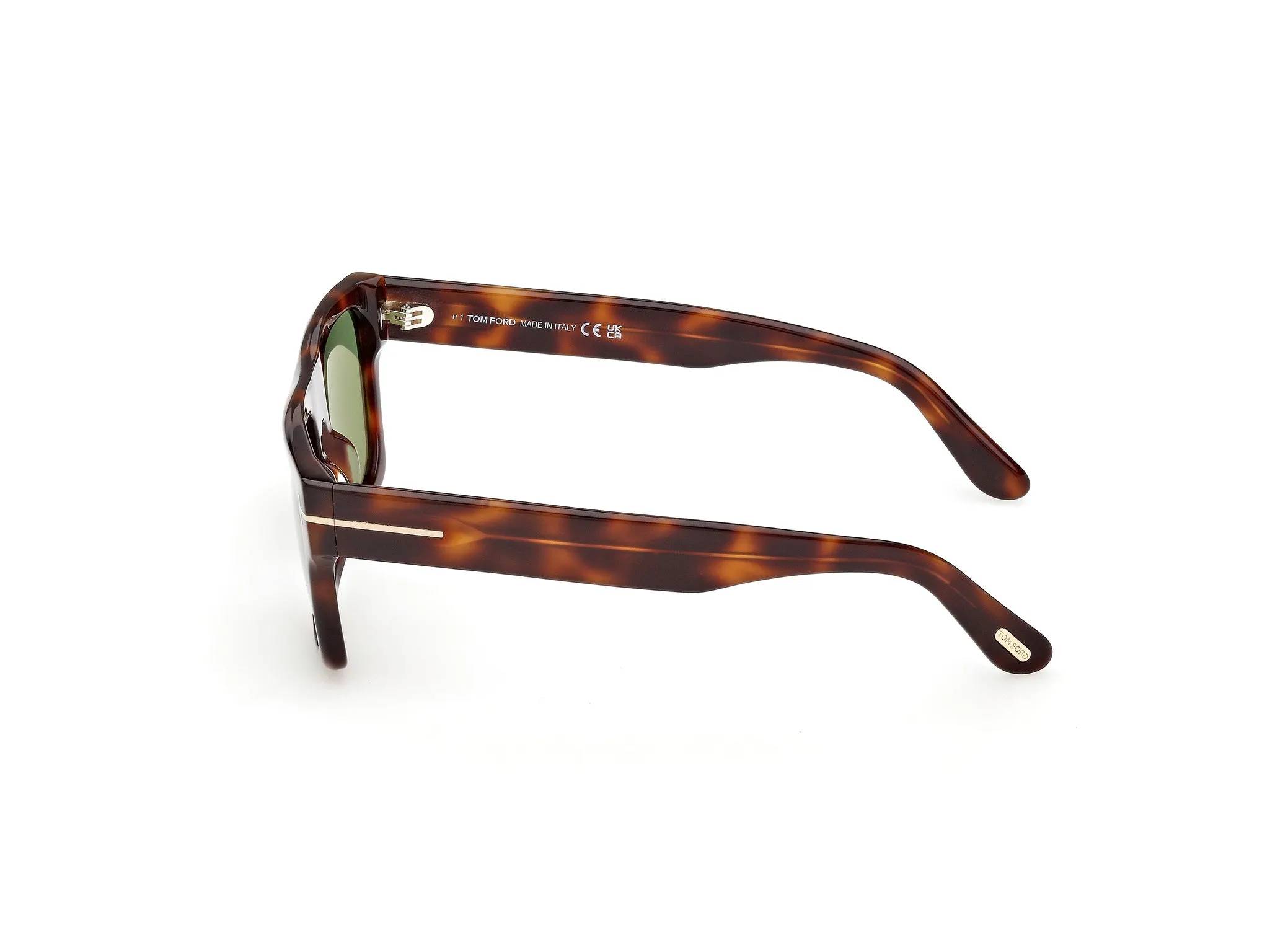 TOM FORD FT1337 CYRUS-02 53N Occhiali da sole Acetato Havana Verde Squadrata Normale - immagine 3