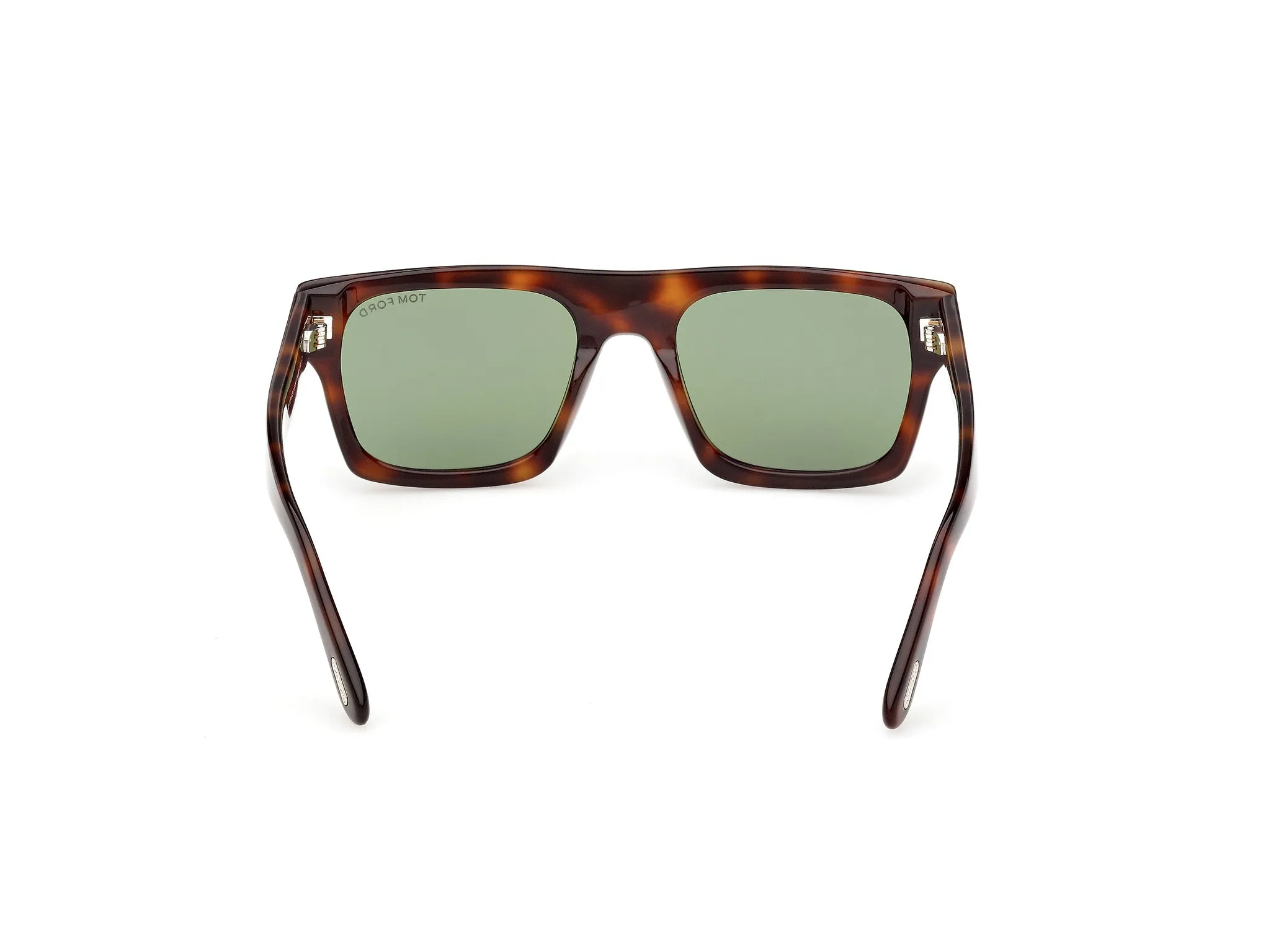 TOM FORD FT1337 CYRUS-02 53N Occhiali da sole Acetato Havana Verde Squadrata Normale - immagine 4