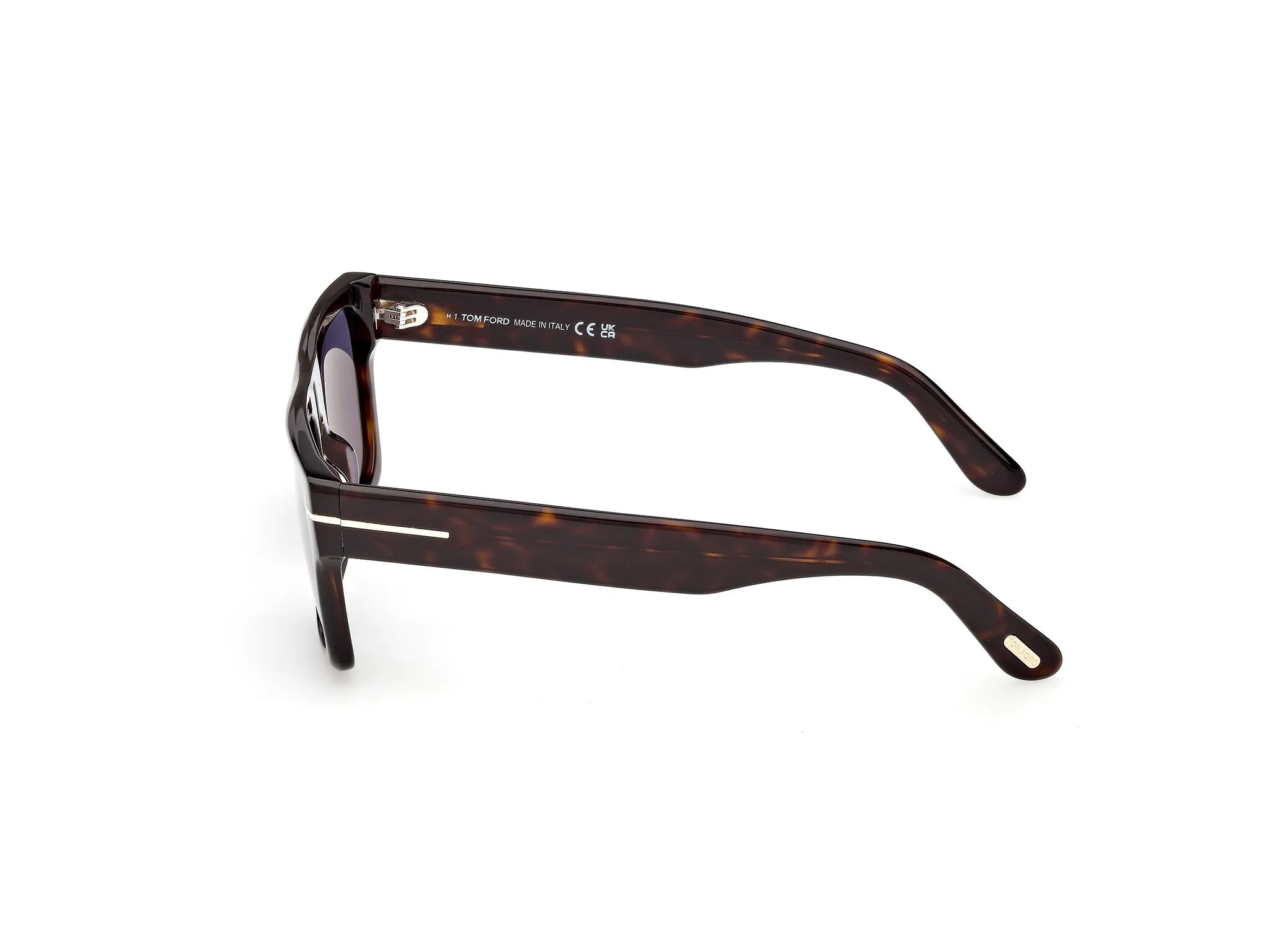 TOM FORD FT1337 CYRUS-02 52V Occhiali da sole Acetato Havana Blu Squadrata Normale - immagine 3