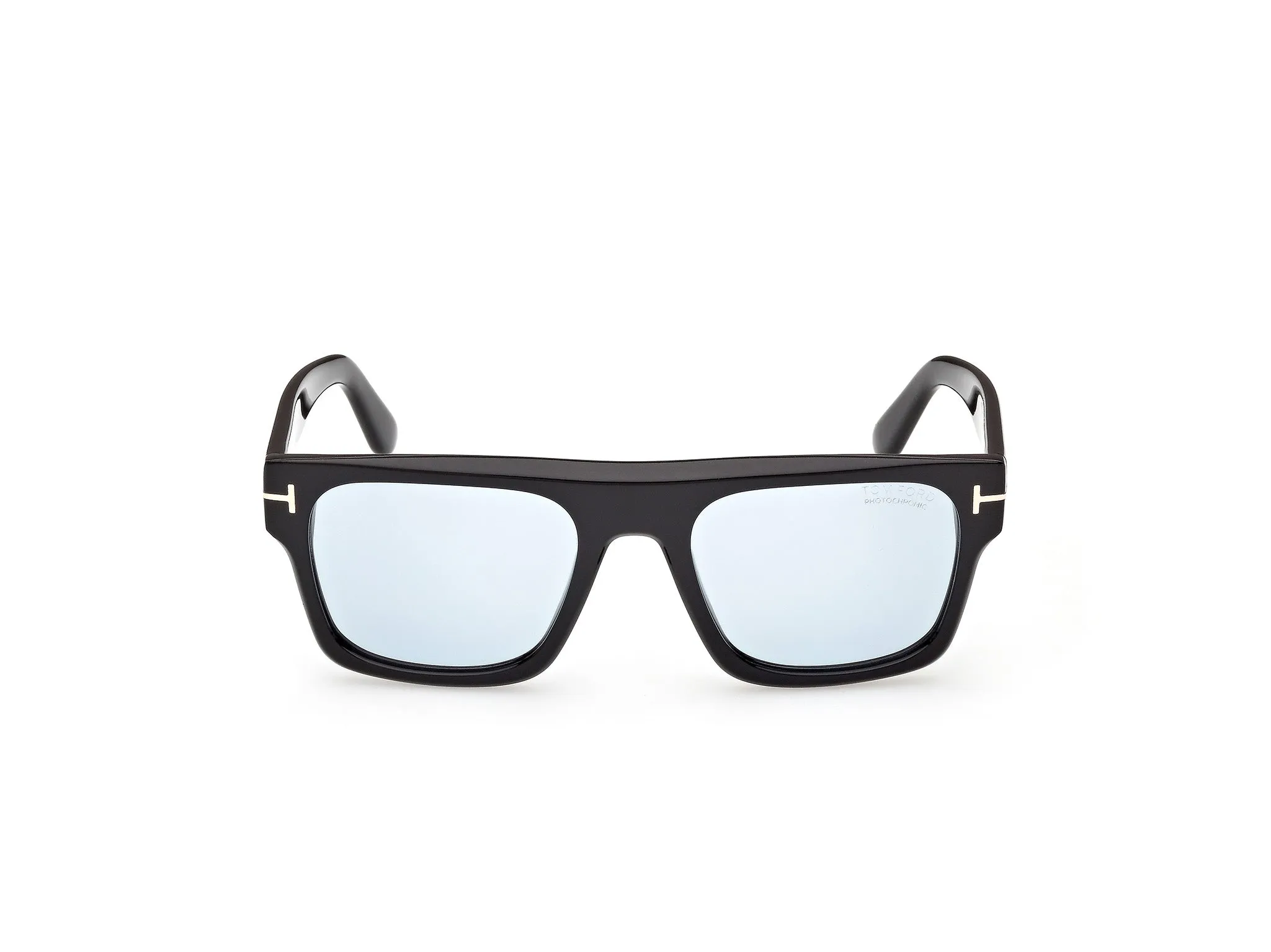 TOM FORD FT1337 CYRUS-02 01V Occhiali da sole Acetato Nero Blu Squadrata Fotocromatiche - immagine 2