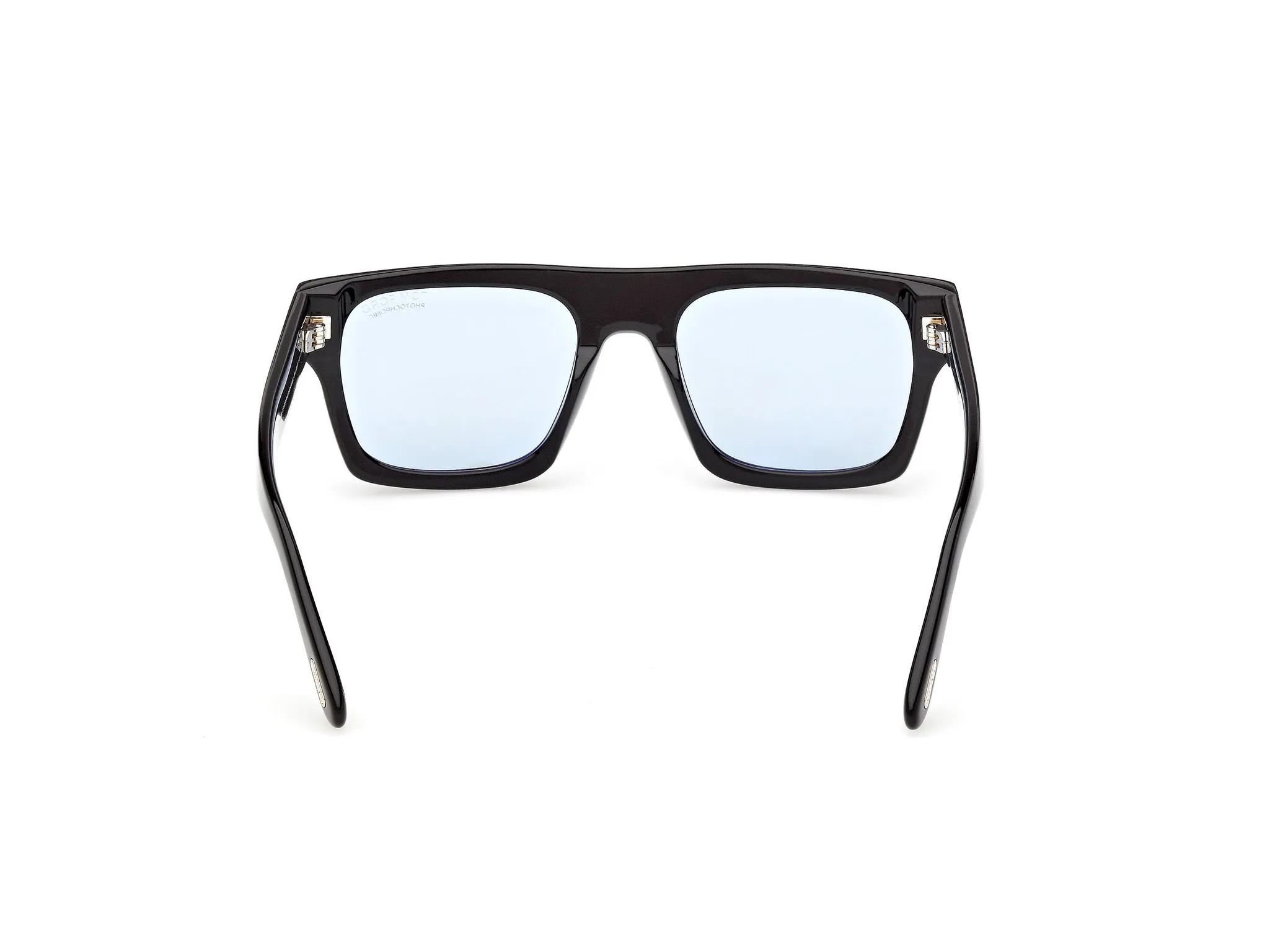 TOM FORD FT1337 CYRUS-02 01V Occhiali da sole Acetato Nero Blu Squadrata Fotocromatiche - immagine 4
