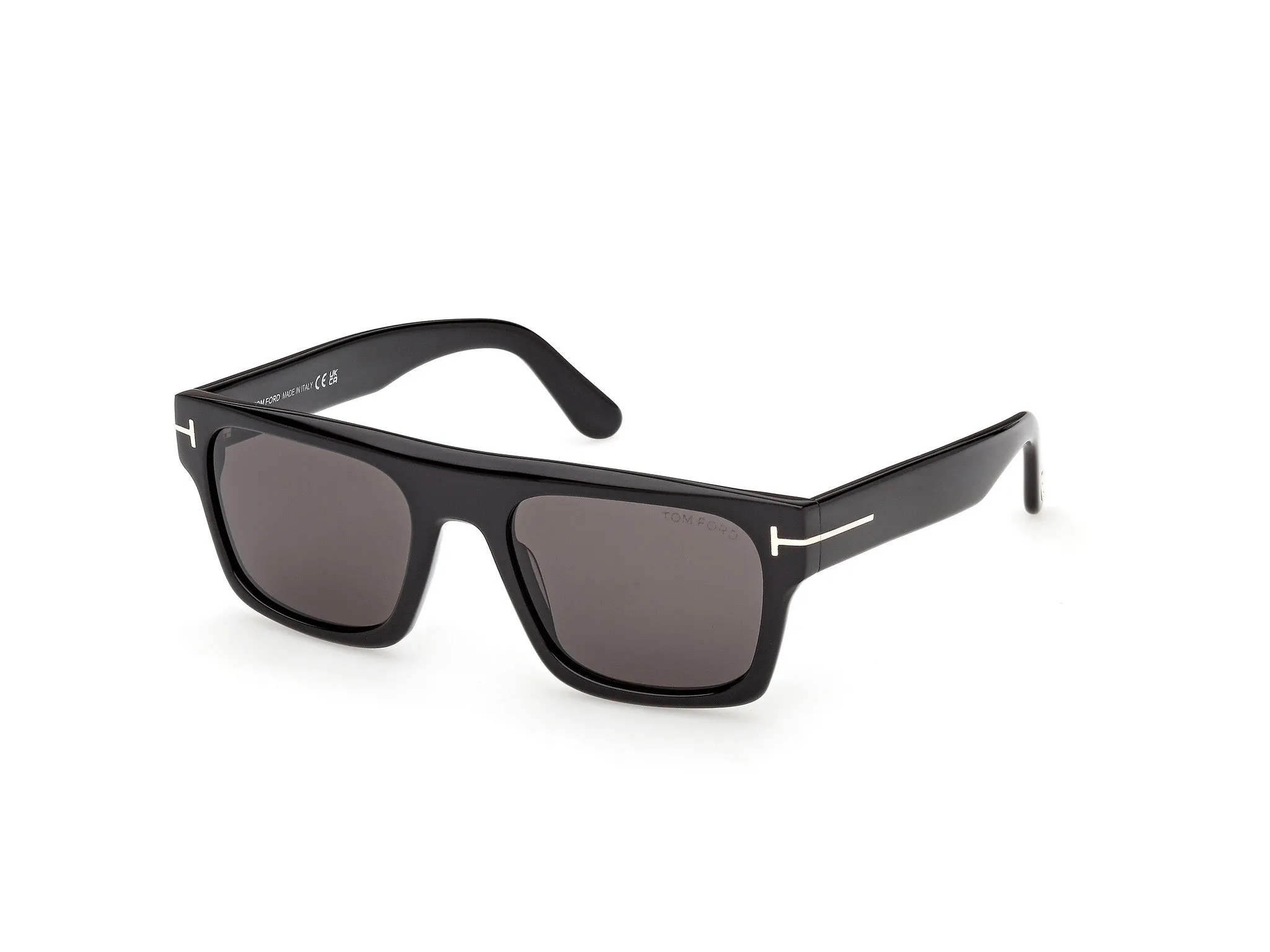 TOM FORD FT1337 CYRUS-02 01A Occhiali da sole Acetato Nero Fumo Squadrata Normale - immagine 1