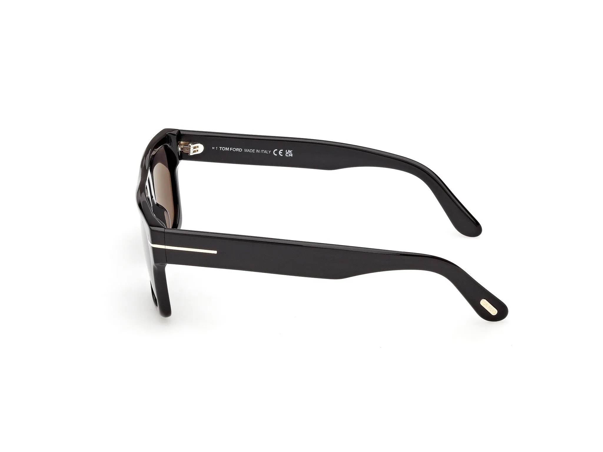 TOM FORD FT1337 CYRUS-02 01A Occhiali da sole Acetato Nero Fumo Squadrata Normale - immagine 3