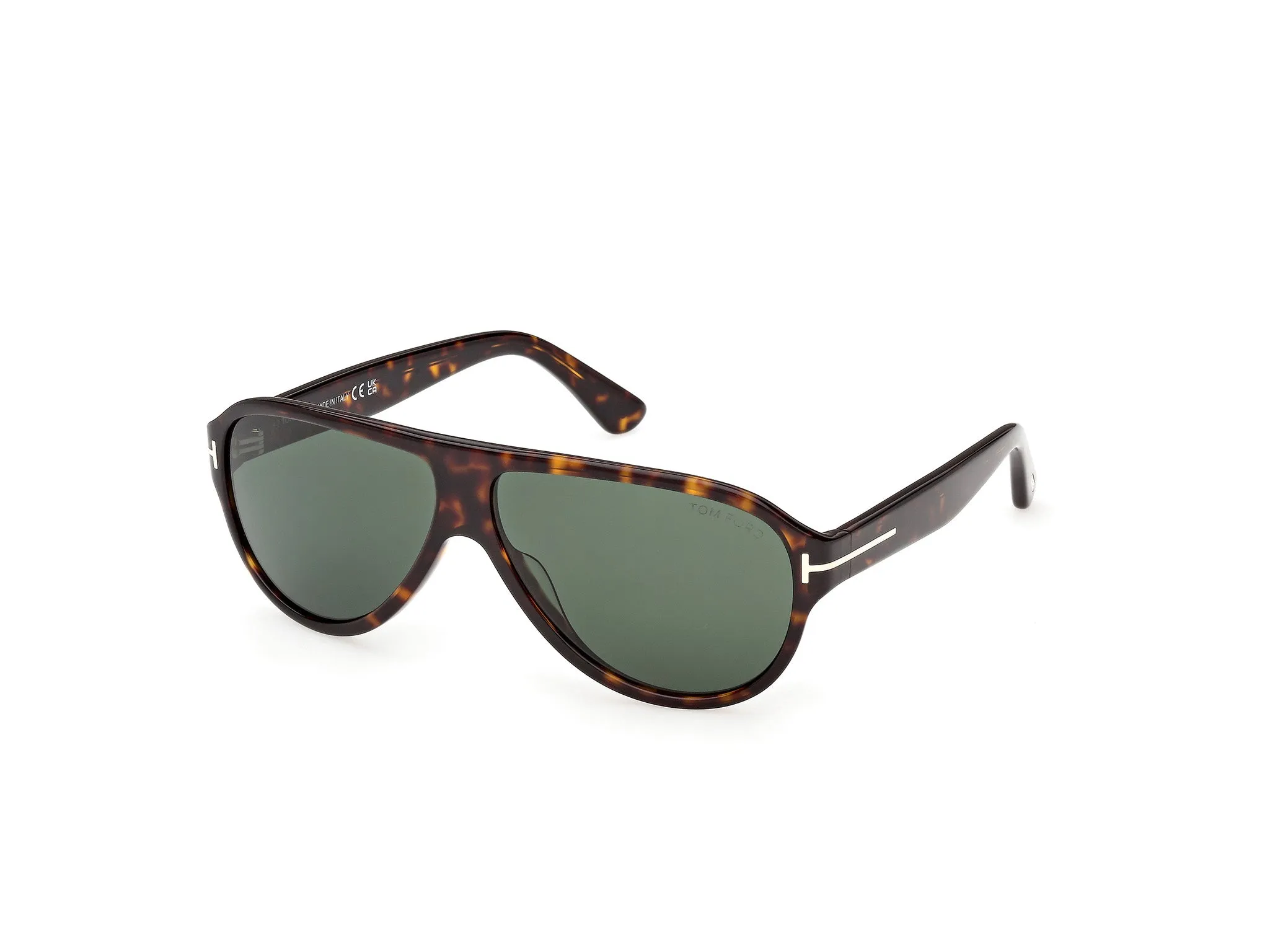 TOM FORD FT1336 SAMUELE-02 52N Occhiali da sole Acetato Havana Verde Pilot Normale - immagine 1