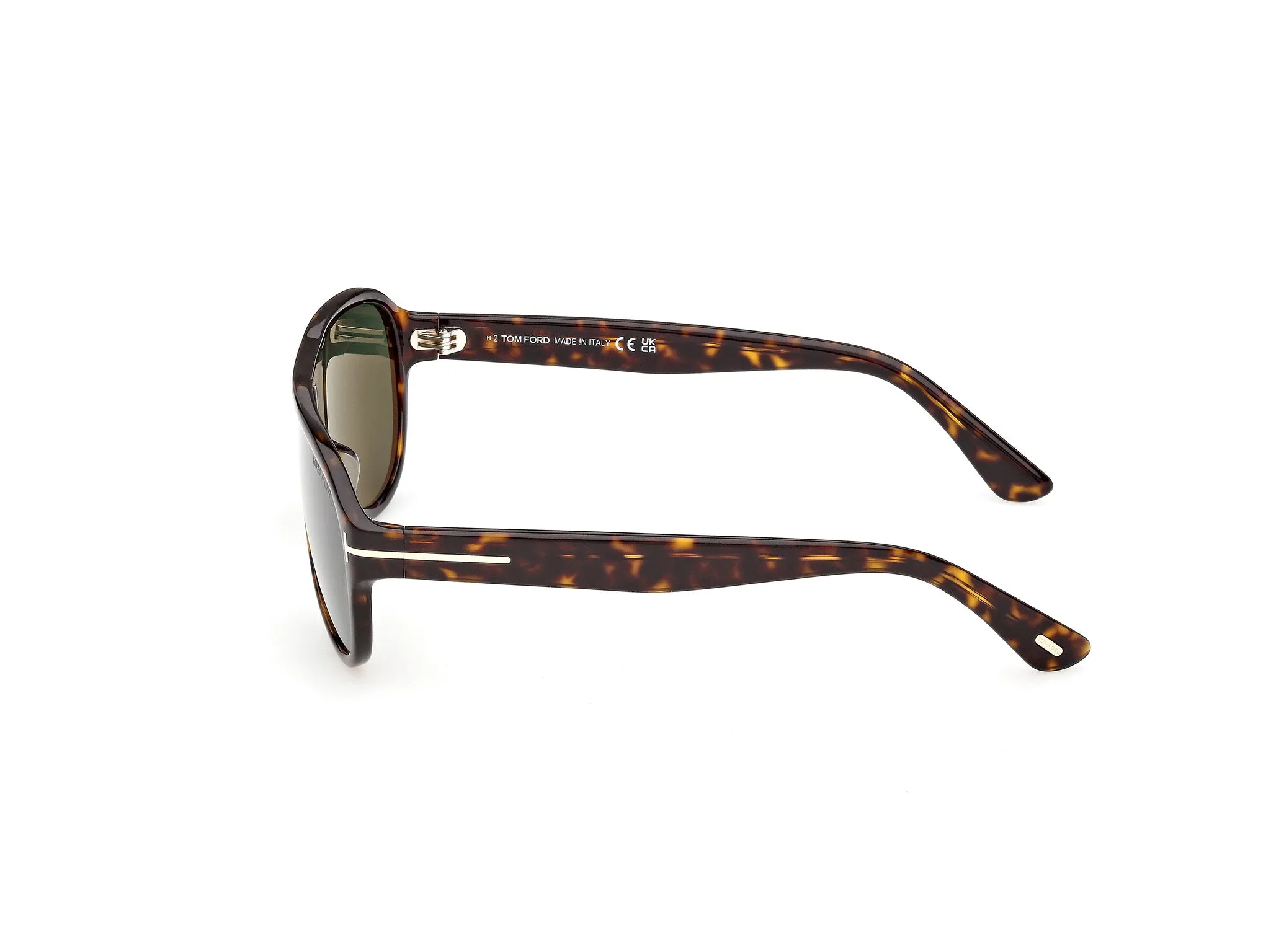TOM FORD FT1336 SAMUELE-02 52N Occhiali da sole Acetato Havana Verde Pilot Normale - immagine 3