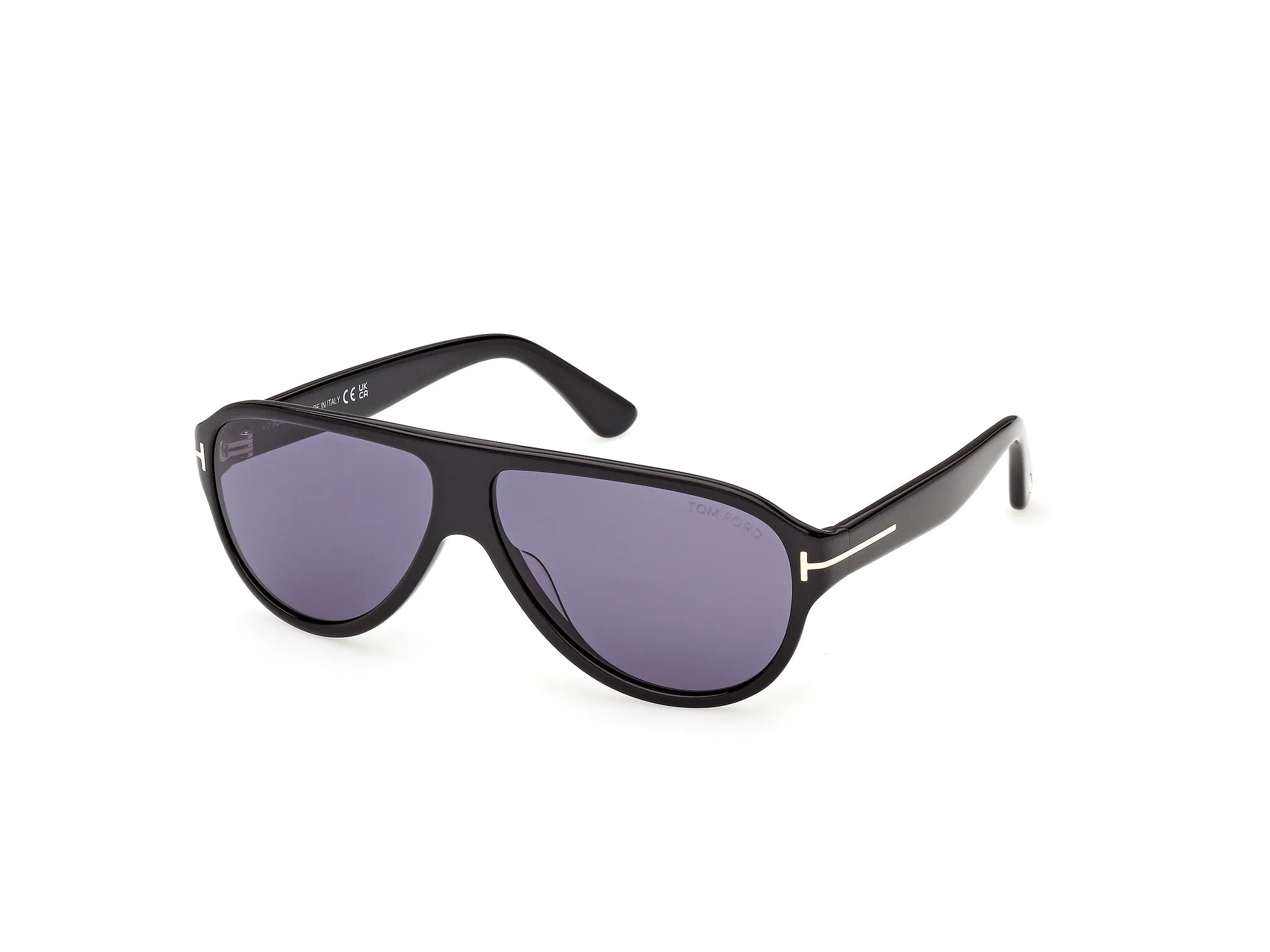 TOM FORD FT1336 SAMUELE-02 01V Occhiali da sole Acetato Nero Blu Pilot Normale - immagine 1