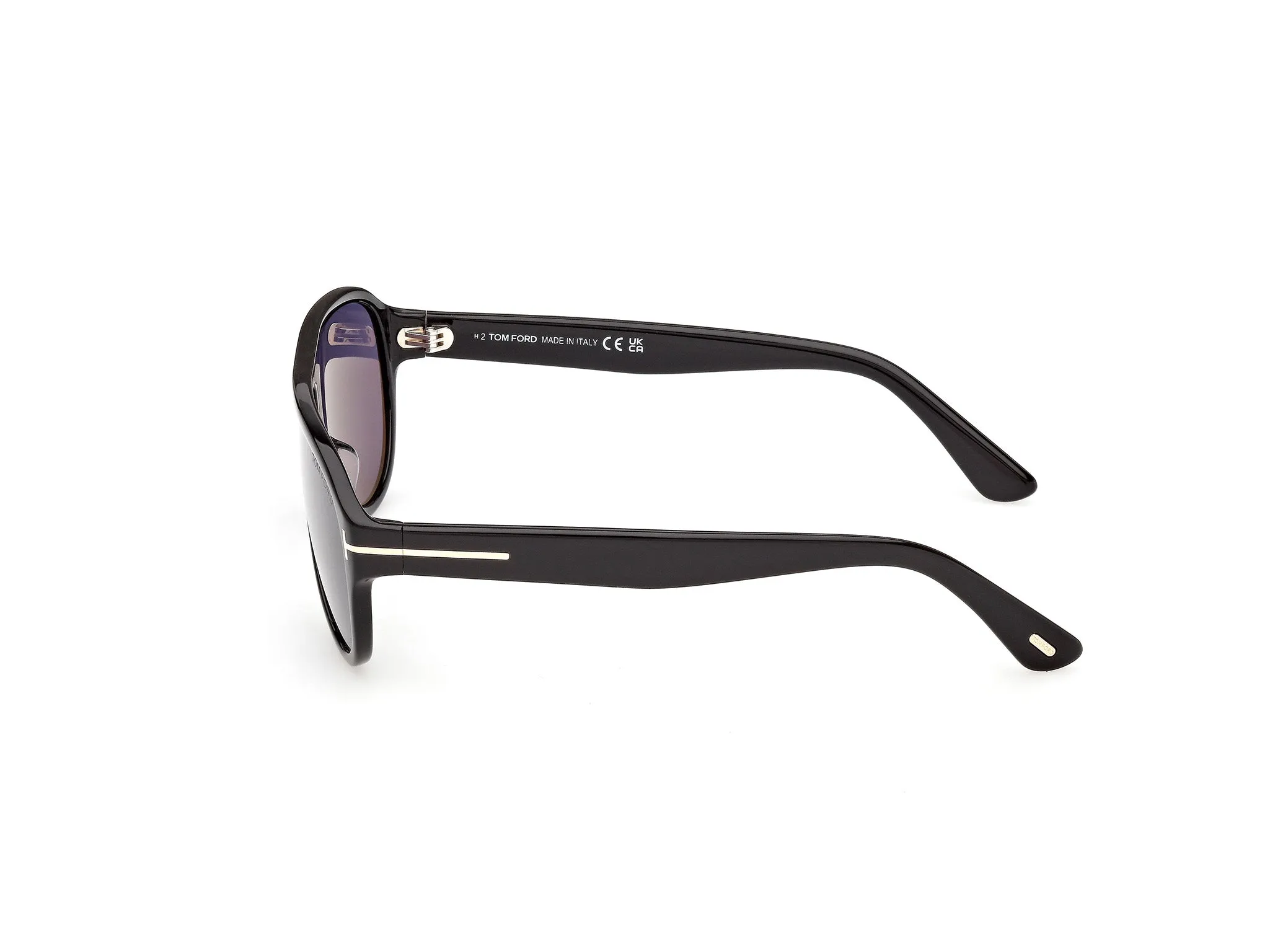 TOM FORD FT1336 SAMUELE-02 01V Occhiali da sole Acetato Nero Blu Pilot Normale - immagine 3