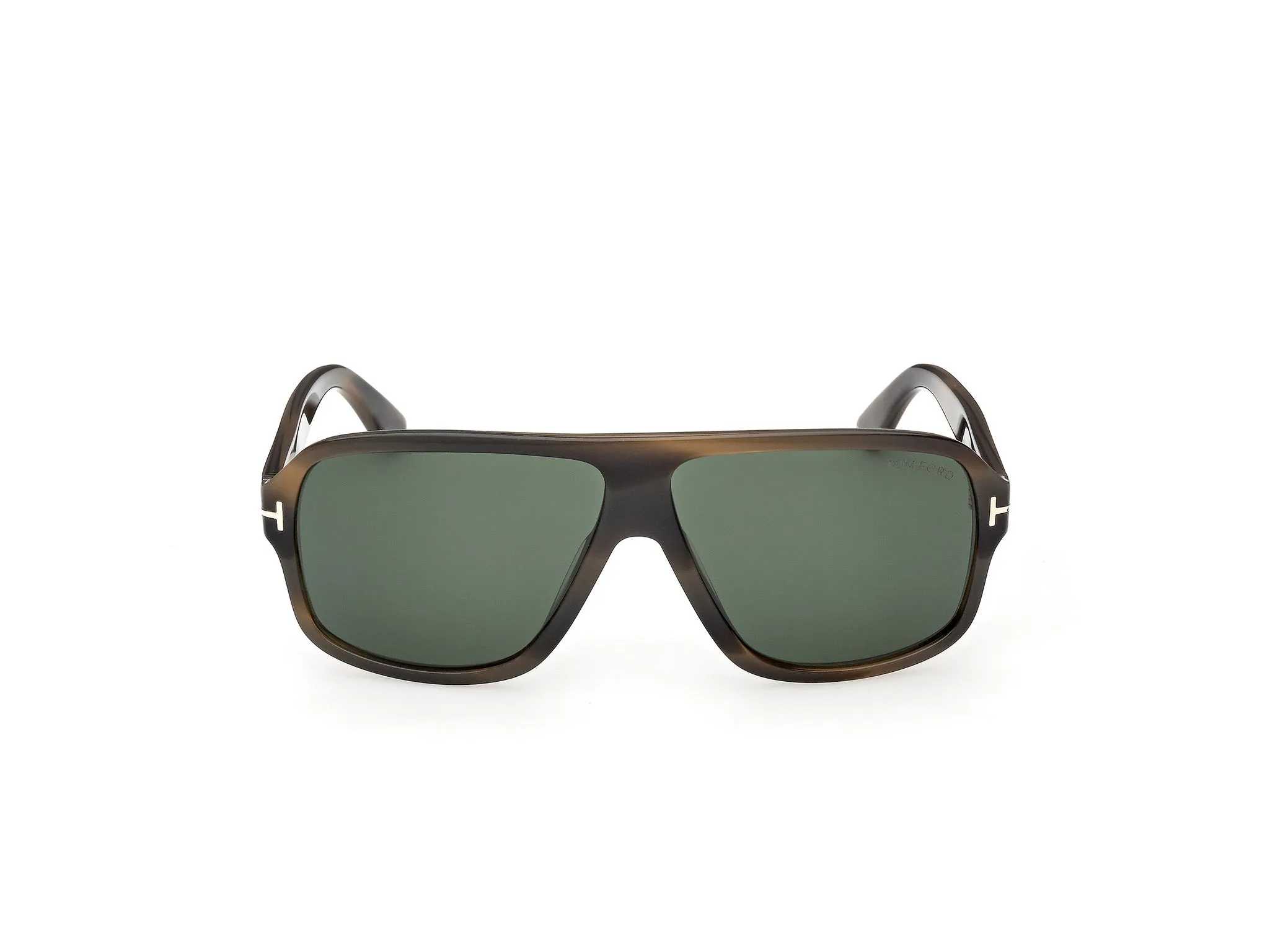 TOM FORD FT1335 WILLIAM-02 55N Occhiali da sole Acetato Havana Verde Squadrata Normale - immagine 2
