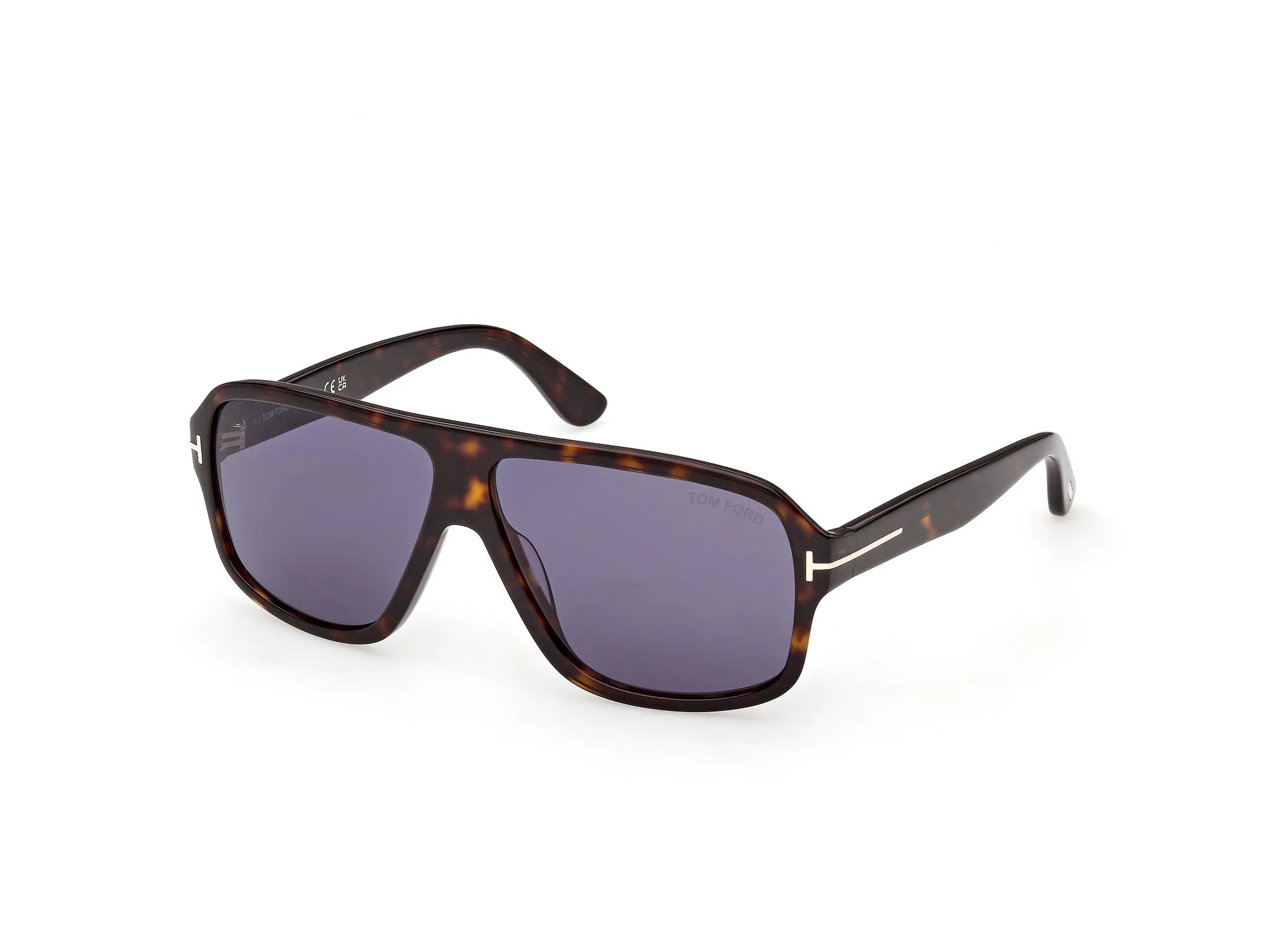 TOM FORD FT1335 WILLIAM-02 52V Occhiali da sole Acetato Havana Blu Squadrata Normale - immagine 1
