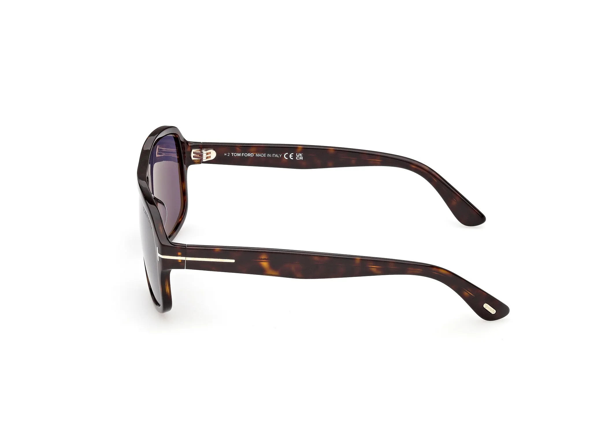 TOM FORD FT1335 WILLIAM-02 52V Occhiali da sole Acetato Havana Blu Squadrata Normale - immagine 3