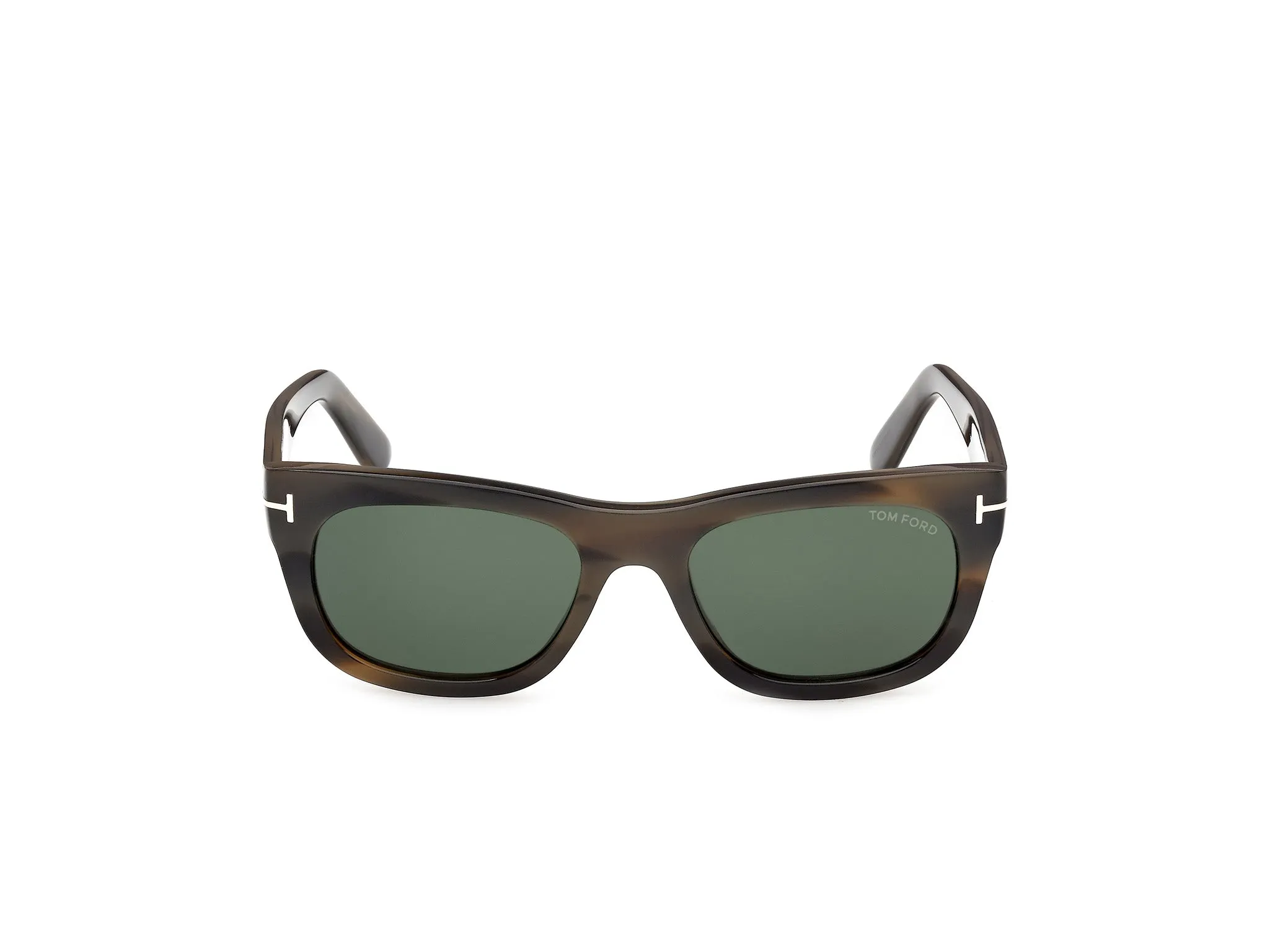 TOM FORD FT1334 MARSHALL-02 55N Occhiali da sole Acetato Havana Verde Squadrata Normale - immagine 2