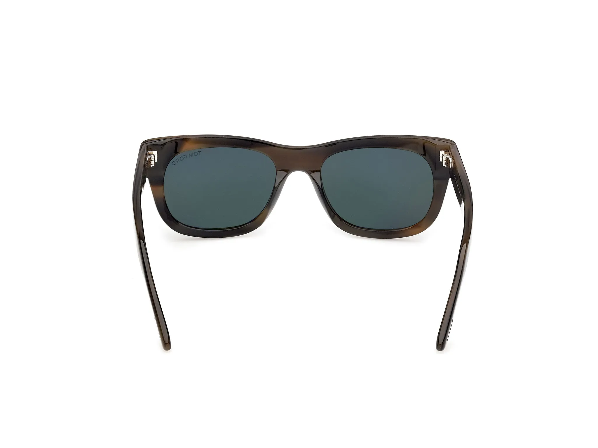 TOM FORD FT1334 MARSHALL-02 55N Occhiali da sole Acetato Havana Verde Squadrata Normale - immagine 4