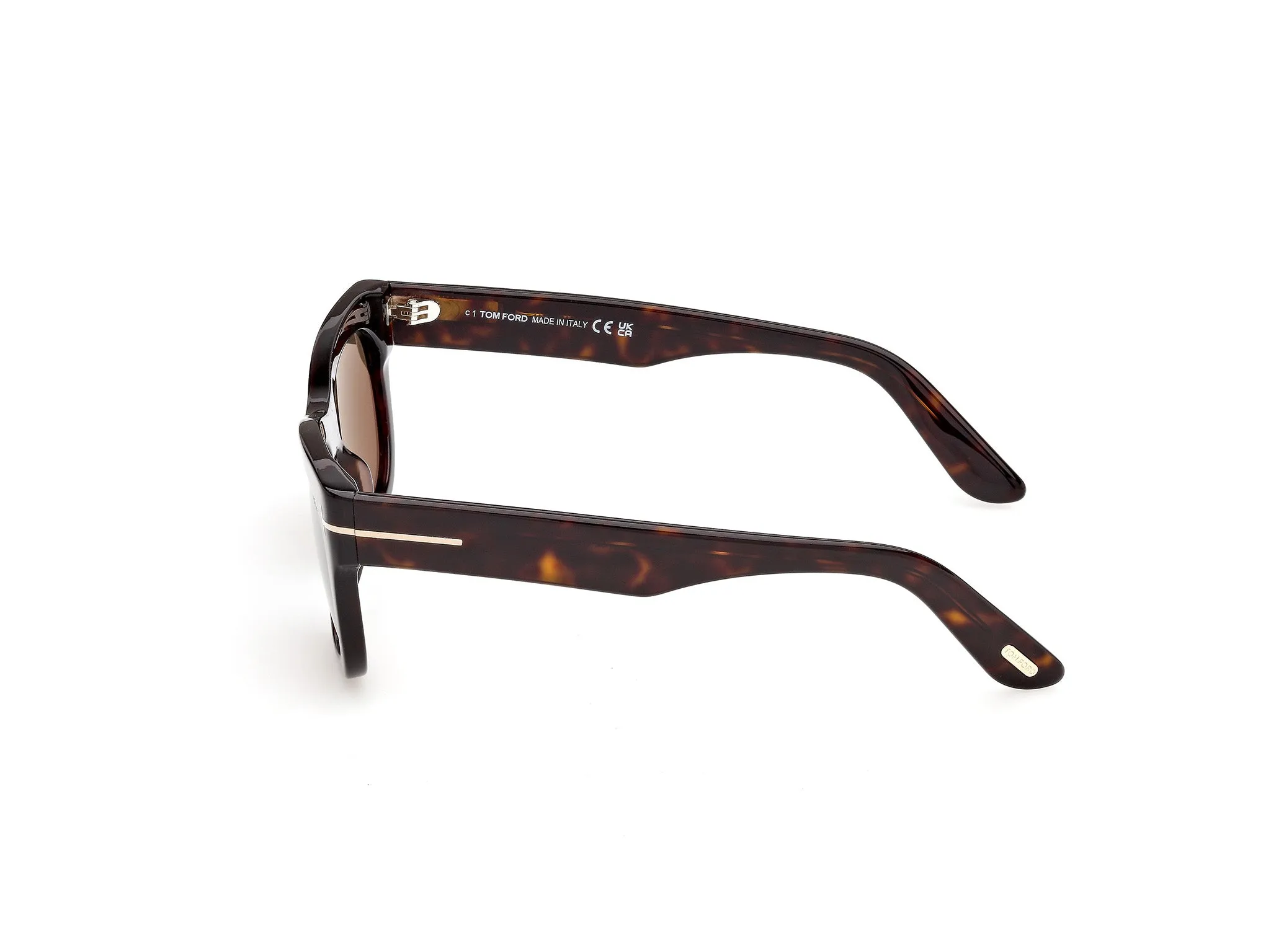 TOM FORD FT1334 MARSHALL-02 52H Occhiali da sole Acetato Havana Marrone Squadrata Polarizzata - immagine 3